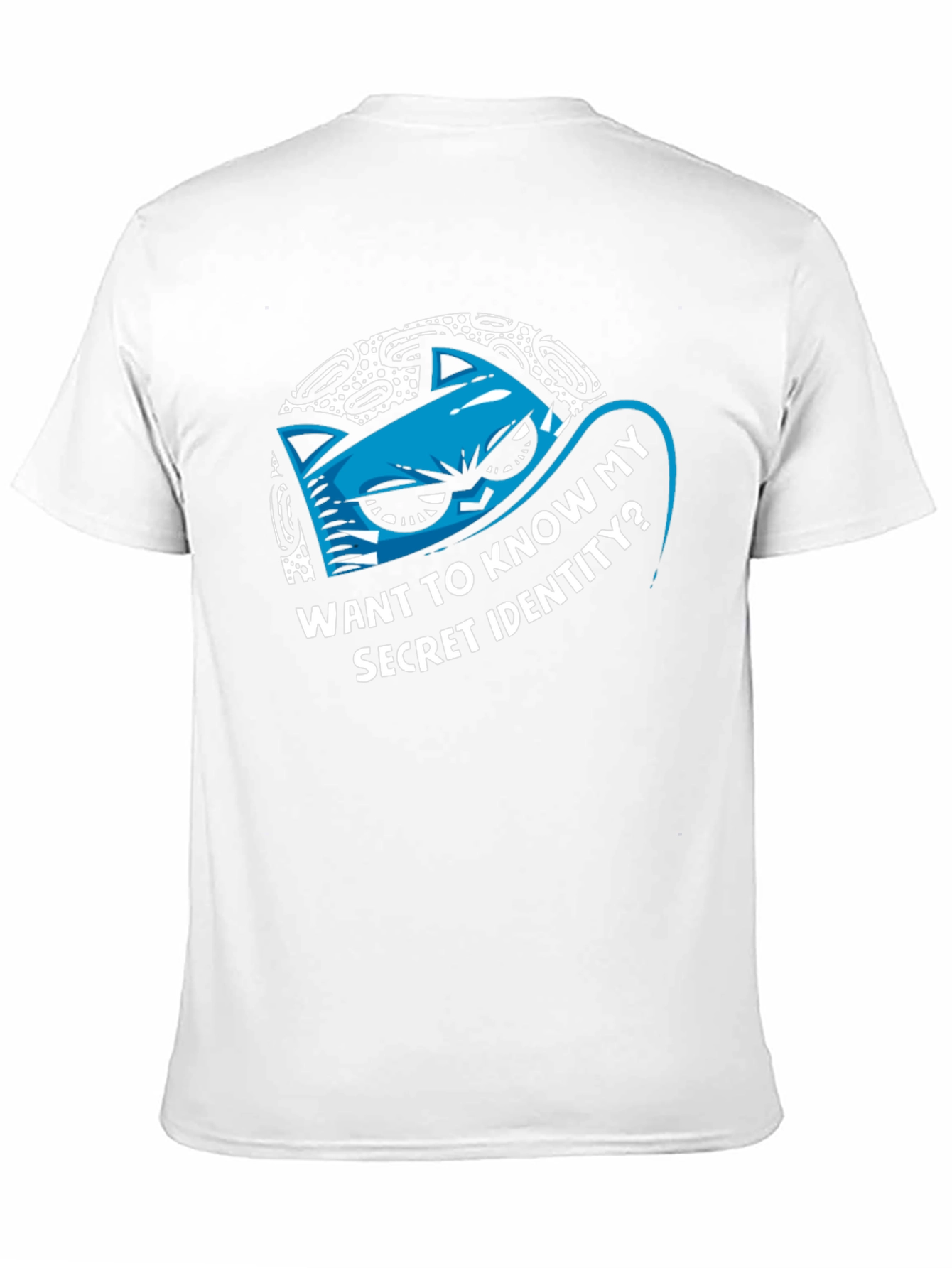 Secret Identity Cat Graphic Tee - Cool & Quirky