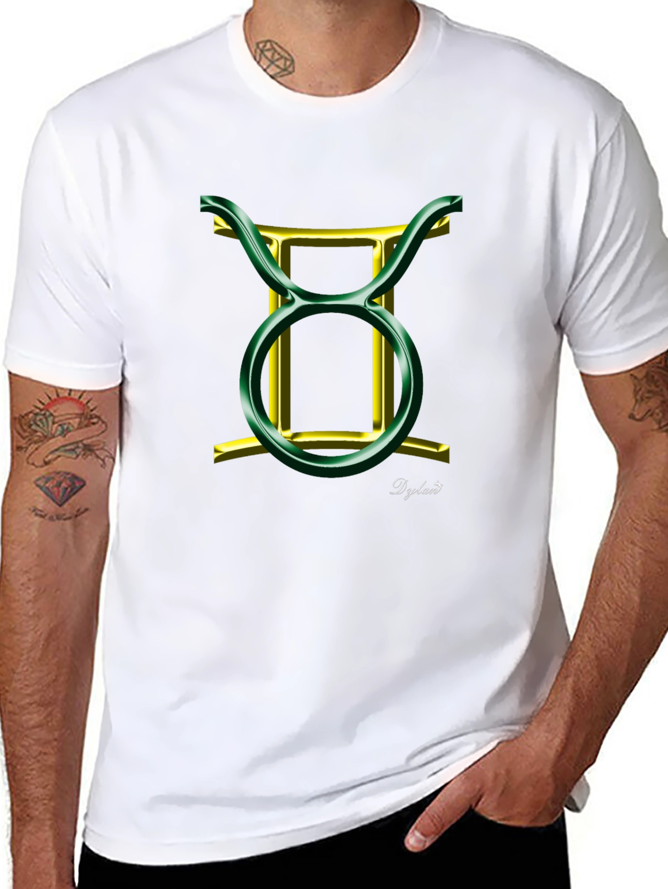 Taurus Zodiac Sign Black T-Shirt