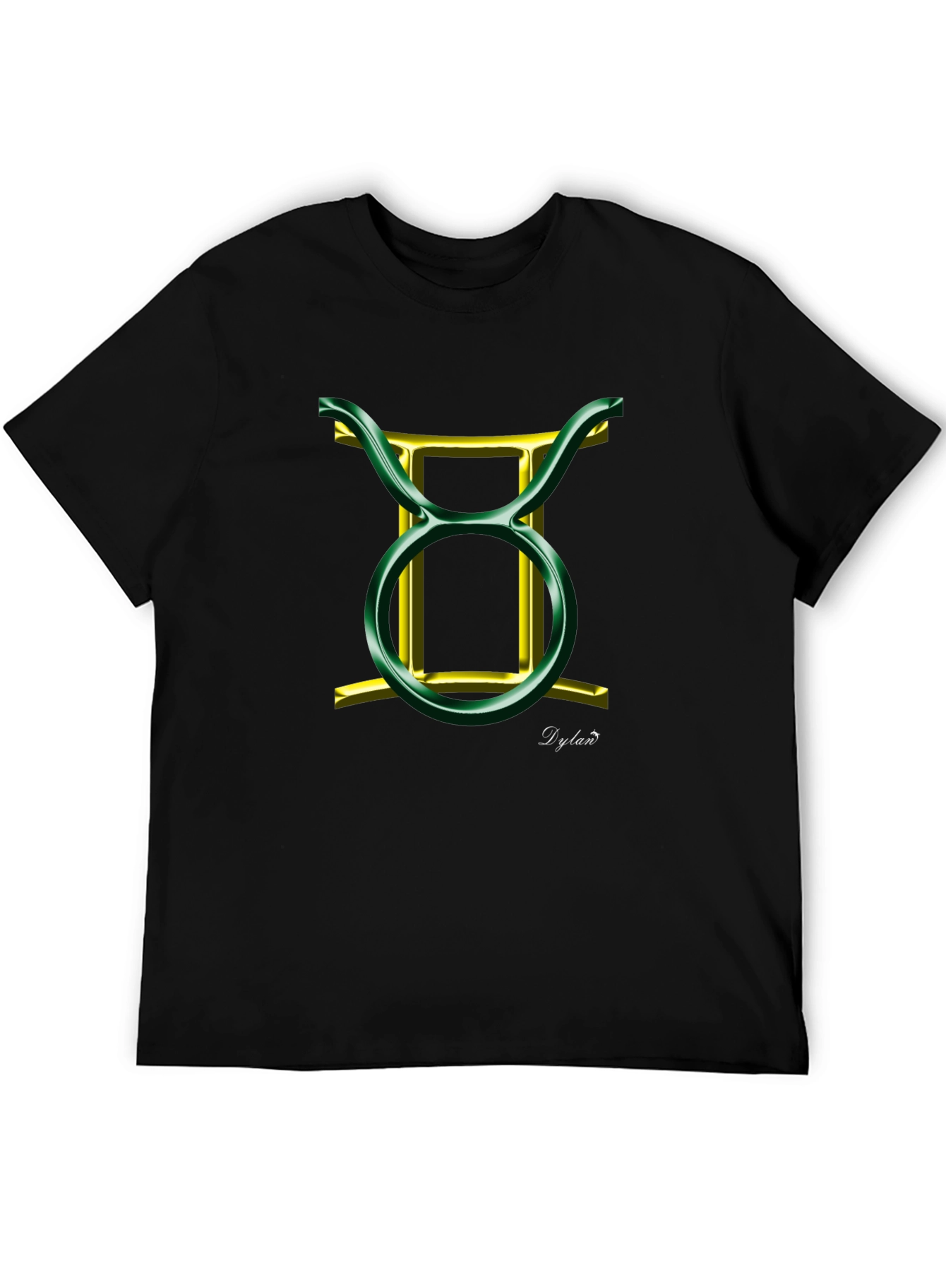 Taurus Zodiac Sign Black T-Shirt