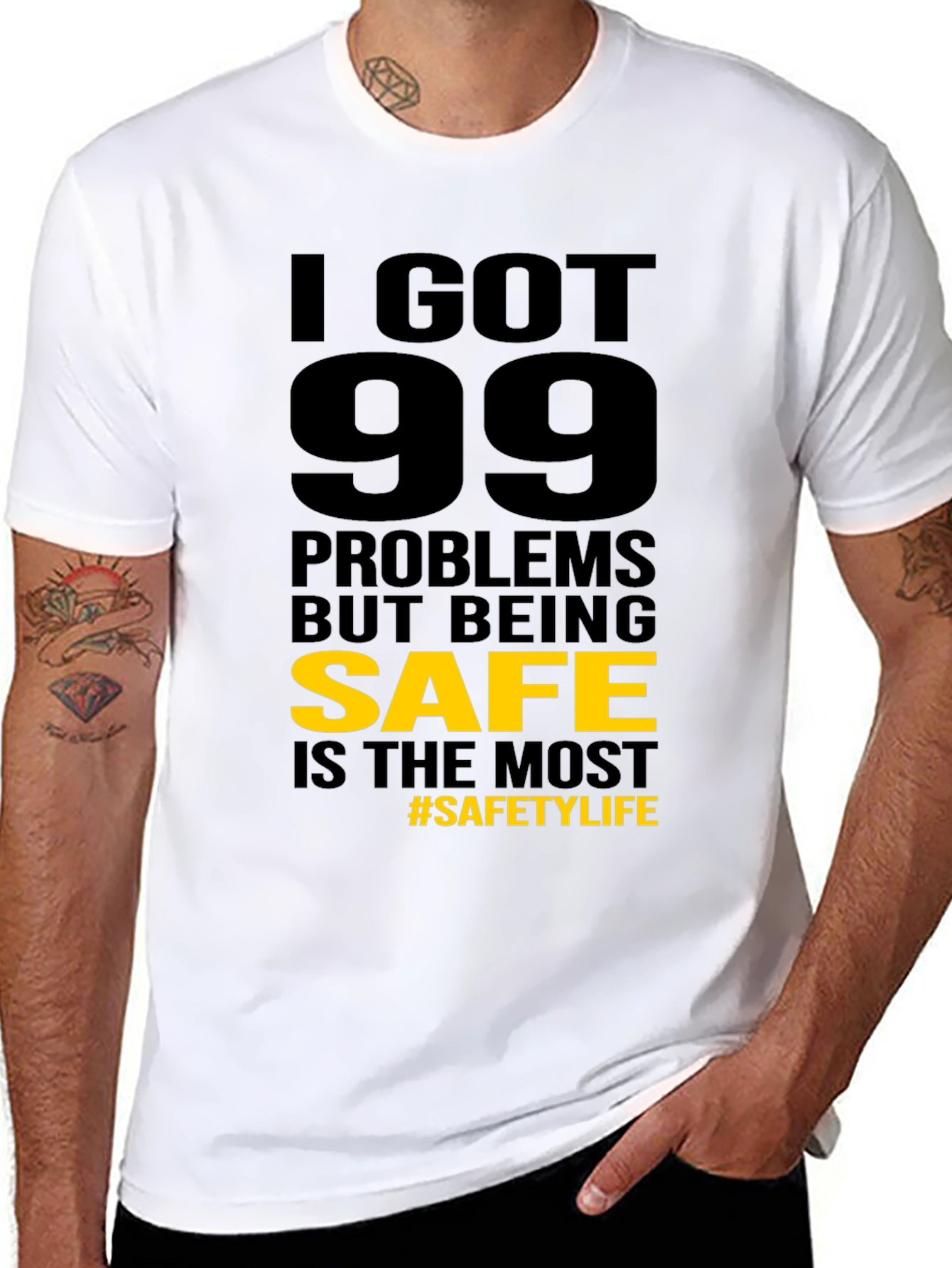 Funny Safety T-Shirt: 99 Problems But Being Safe