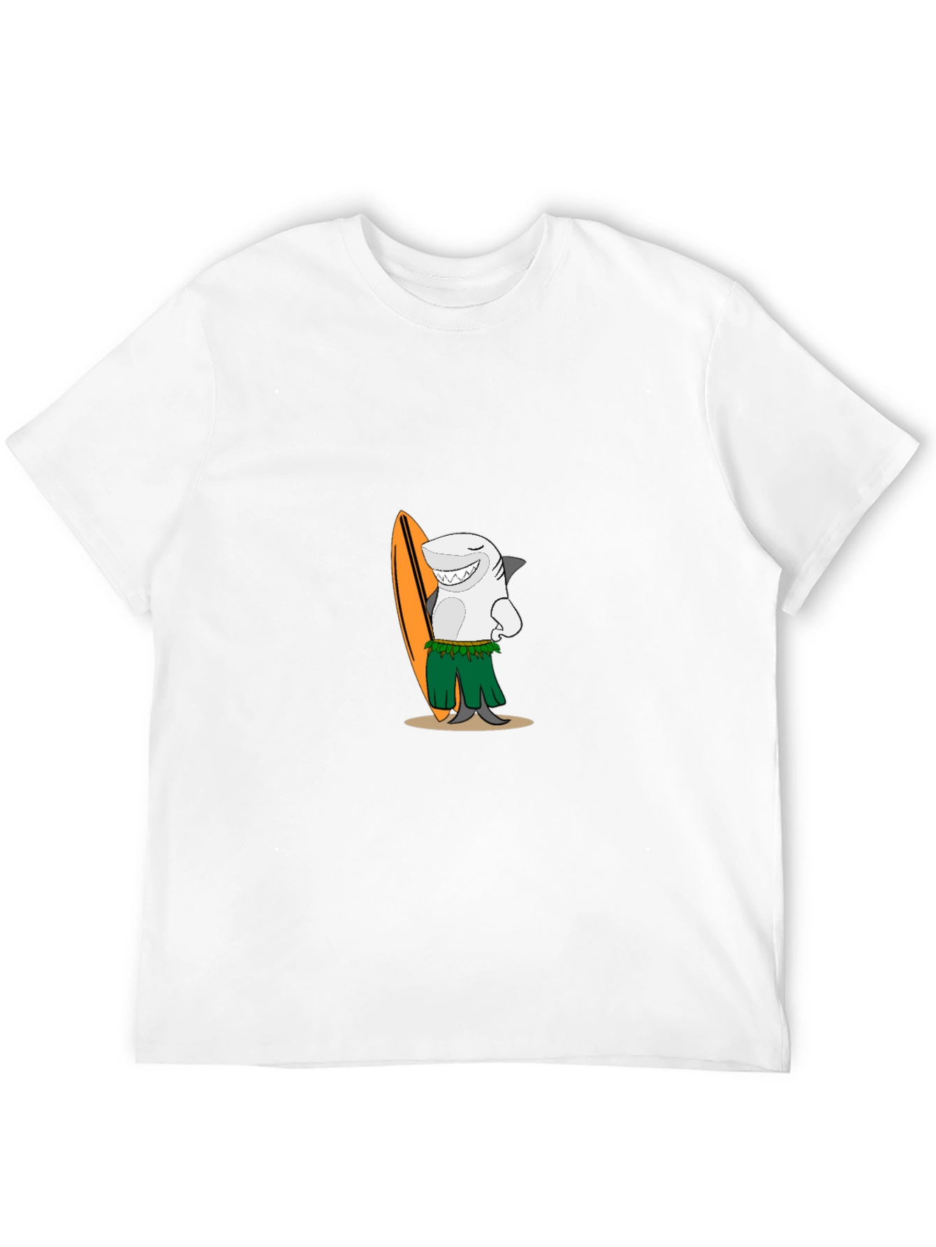 Surfing Shark Graphic Tee - Mens Black T-Shirt