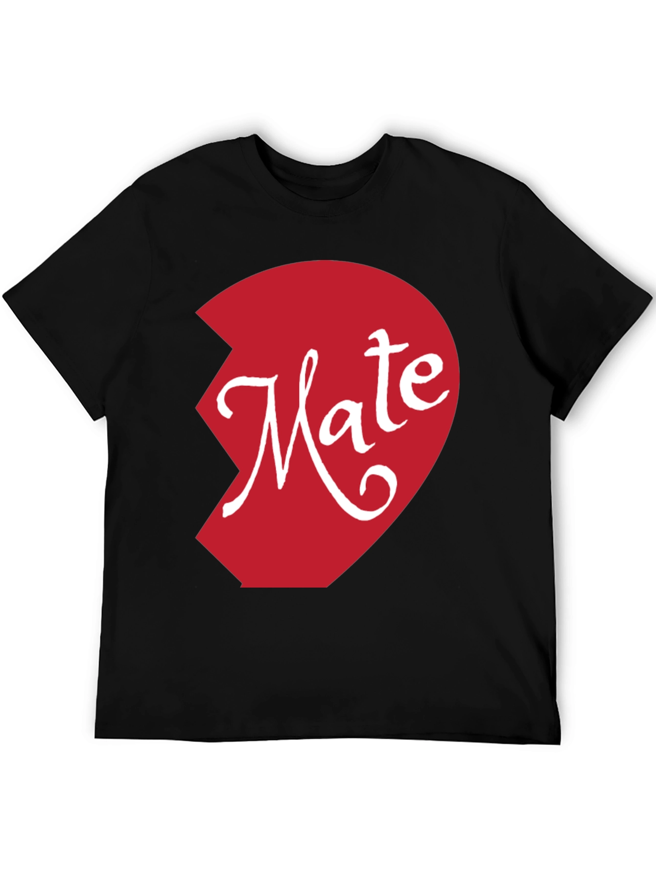 Mate Matching Couple Shirt - Half Heart Design