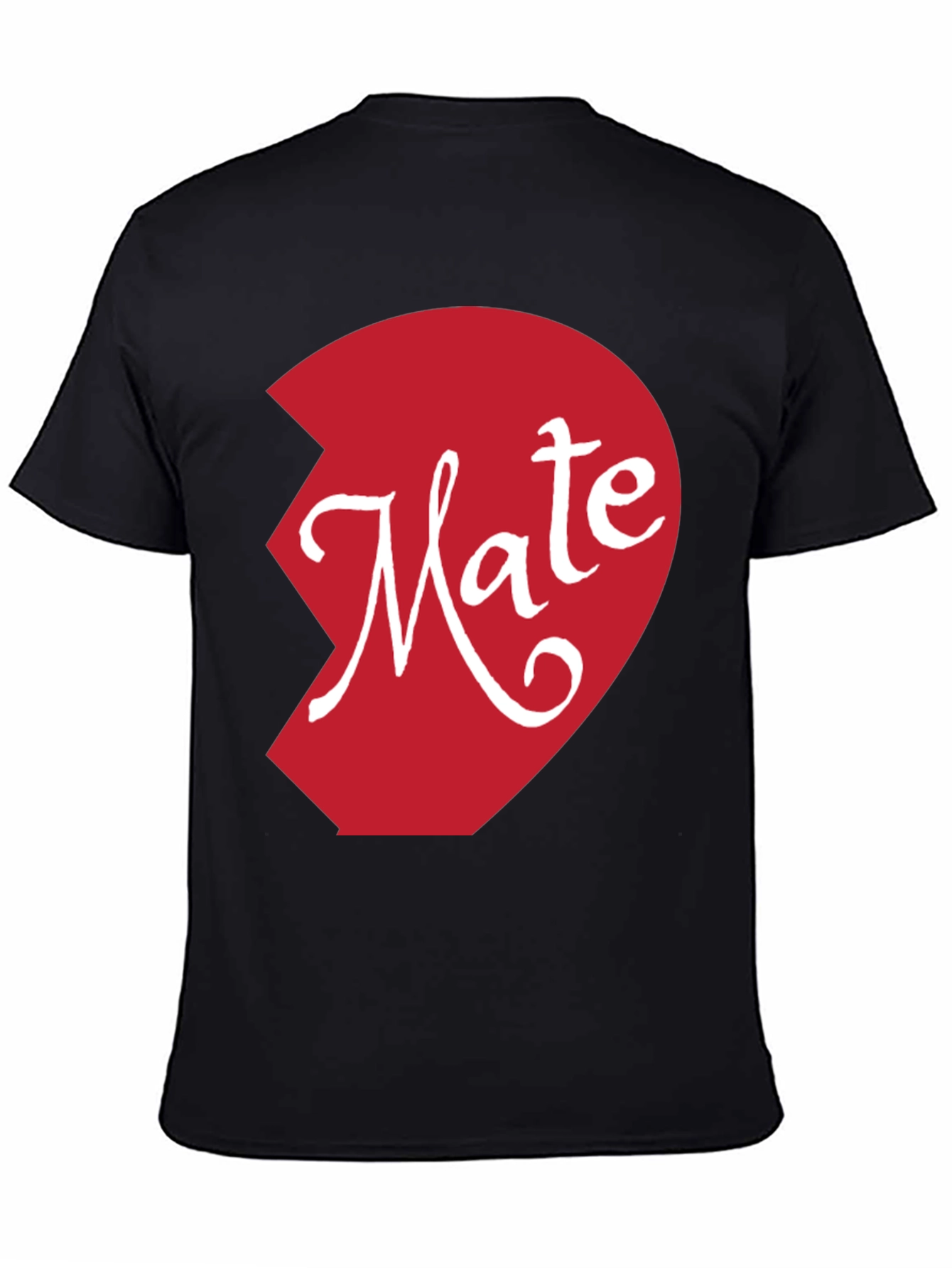 Mate Matching Couple Shirt - Half Heart Design