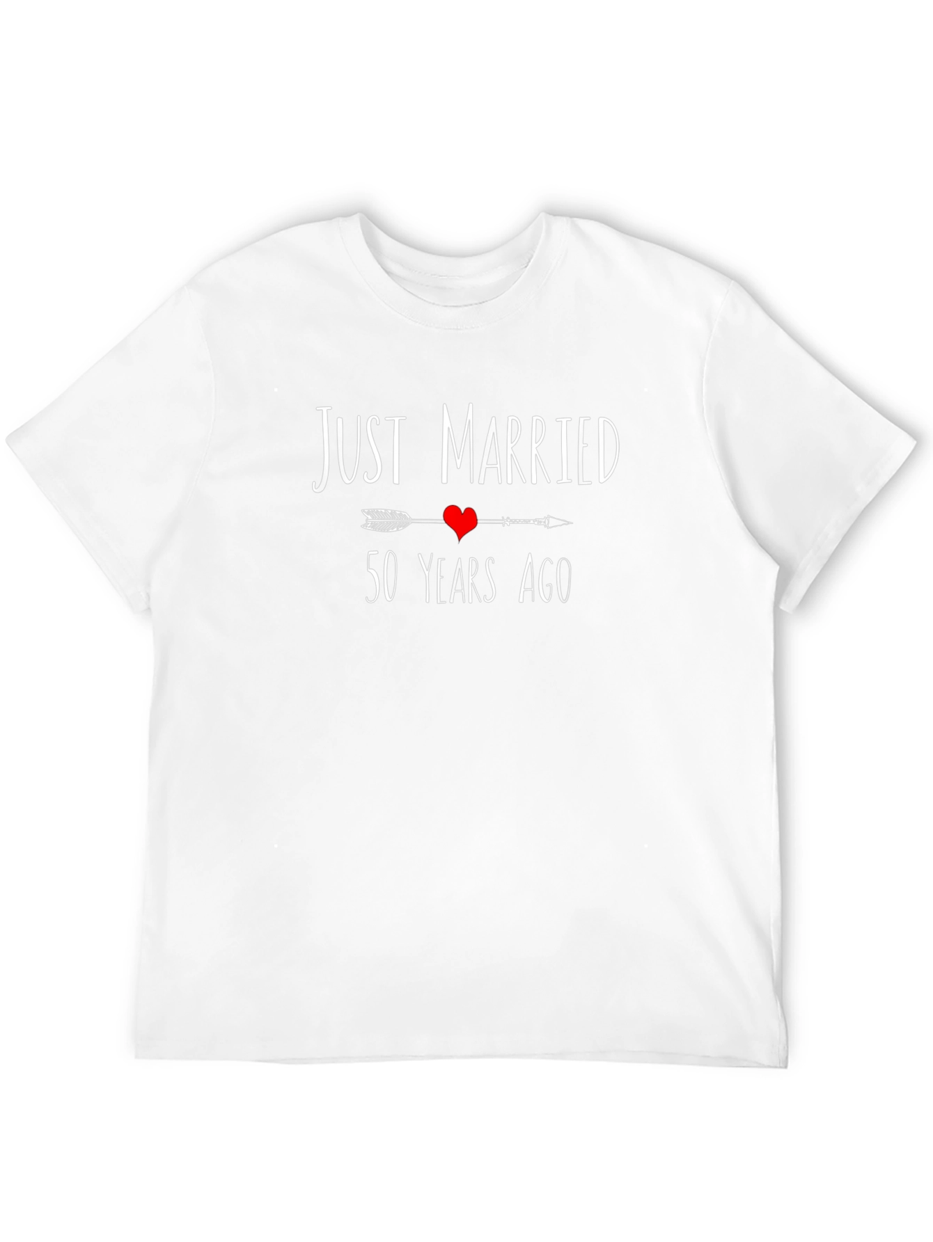 Just Married 50 Years Ago Anniversary T-Shirt