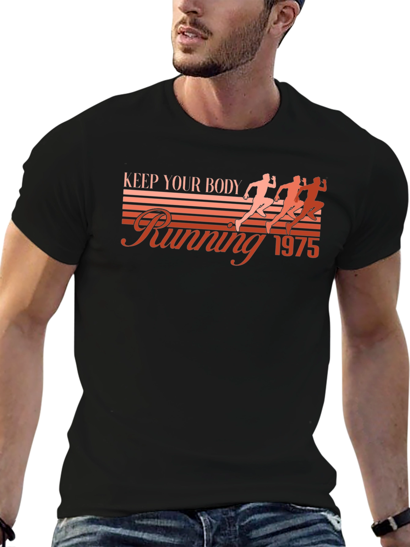 Keep Your Body Running 1975 Black T-Shirt