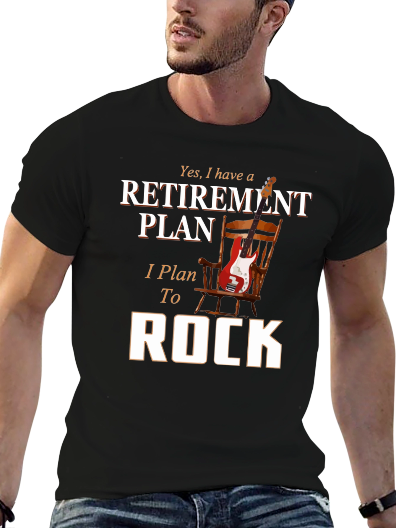 Retirement Plan Rock Guitar T-Shirt