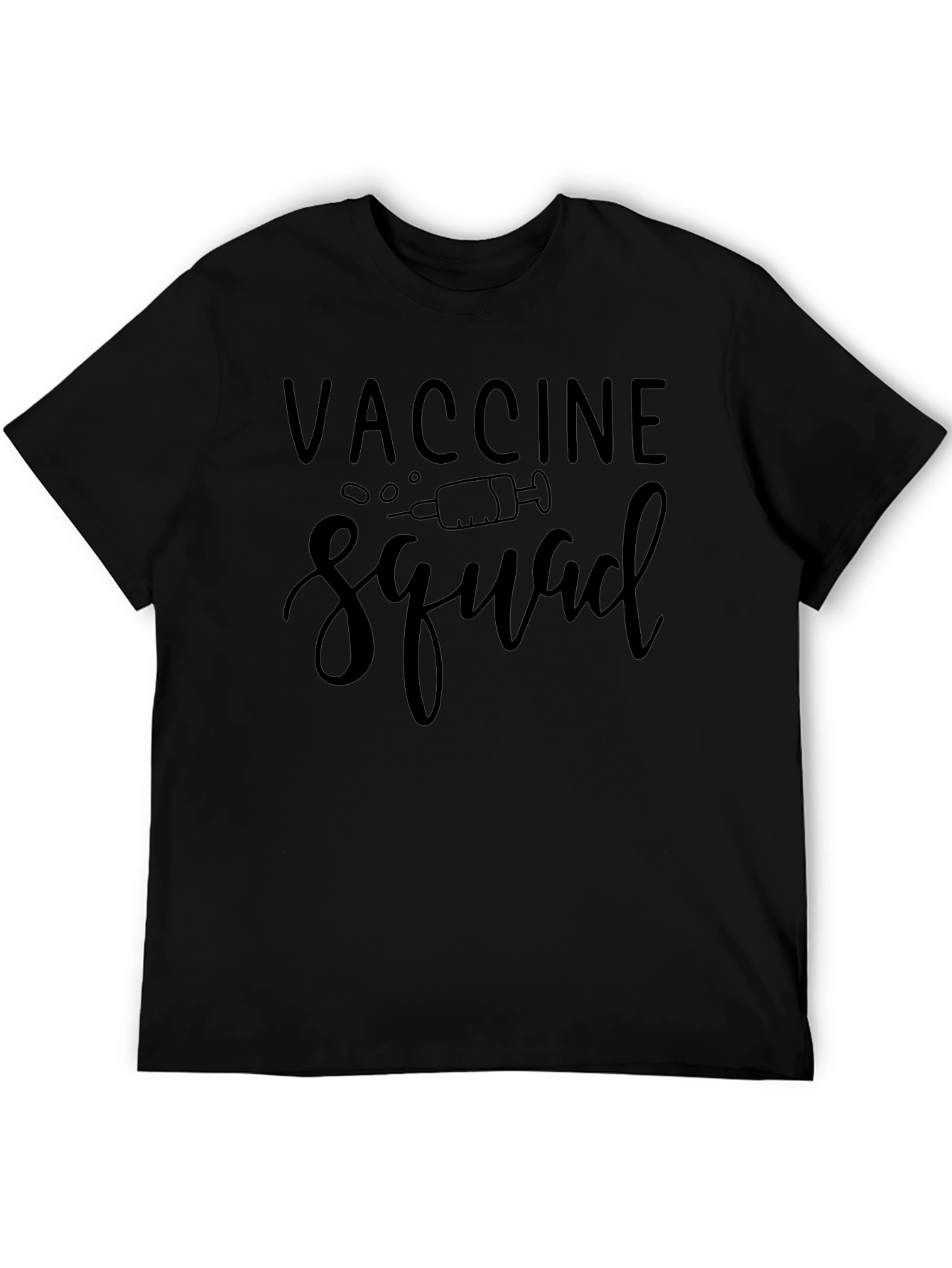 Vaccine Squad T-Shirt - Unisex Black Tee
