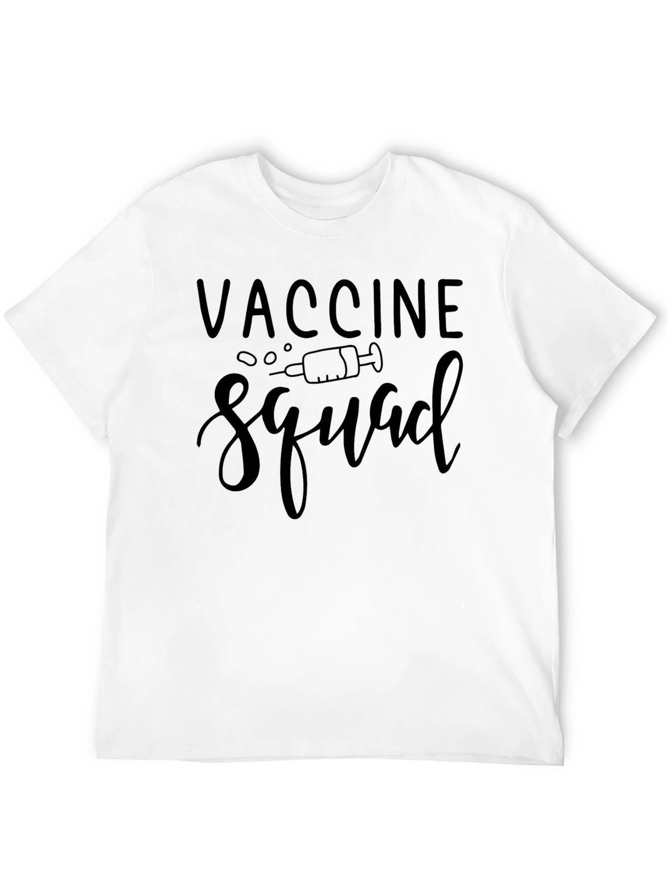 Vaccine Squad T-Shirt - Unisex Black Tee