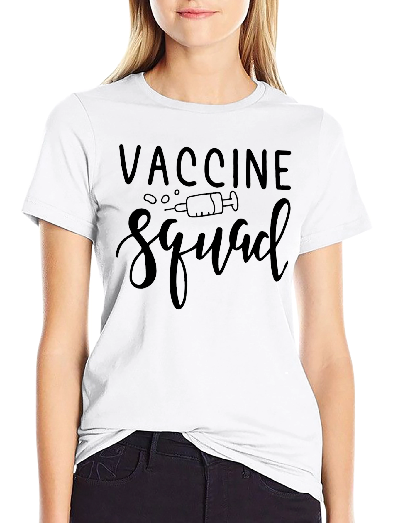 Vaccine Squad T-Shirt - Unisex Black Tee
