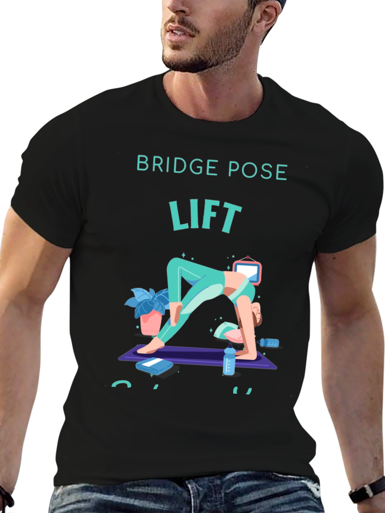 Bridge Pose Lift Yoga T-Shirt