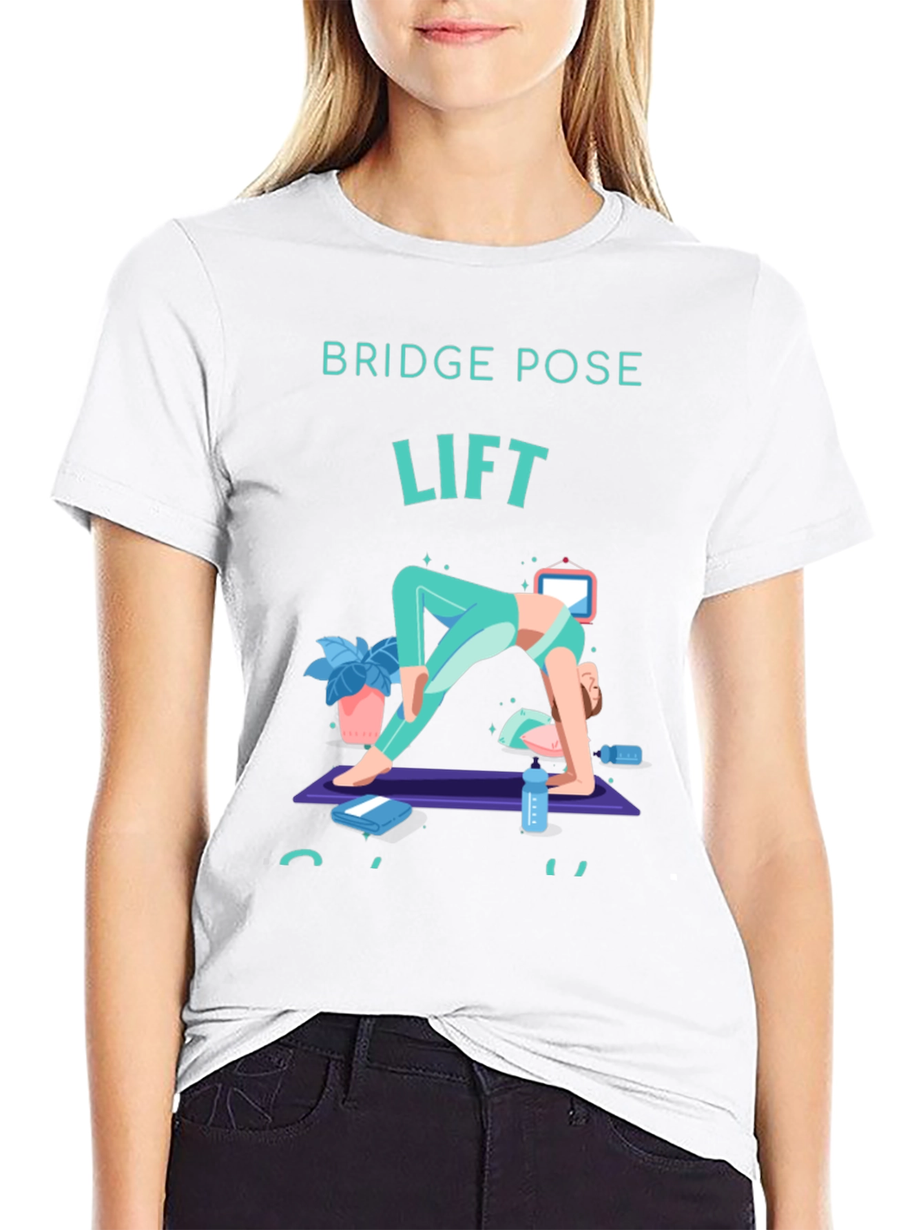 Bridge Pose Lift Yoga T-Shirt