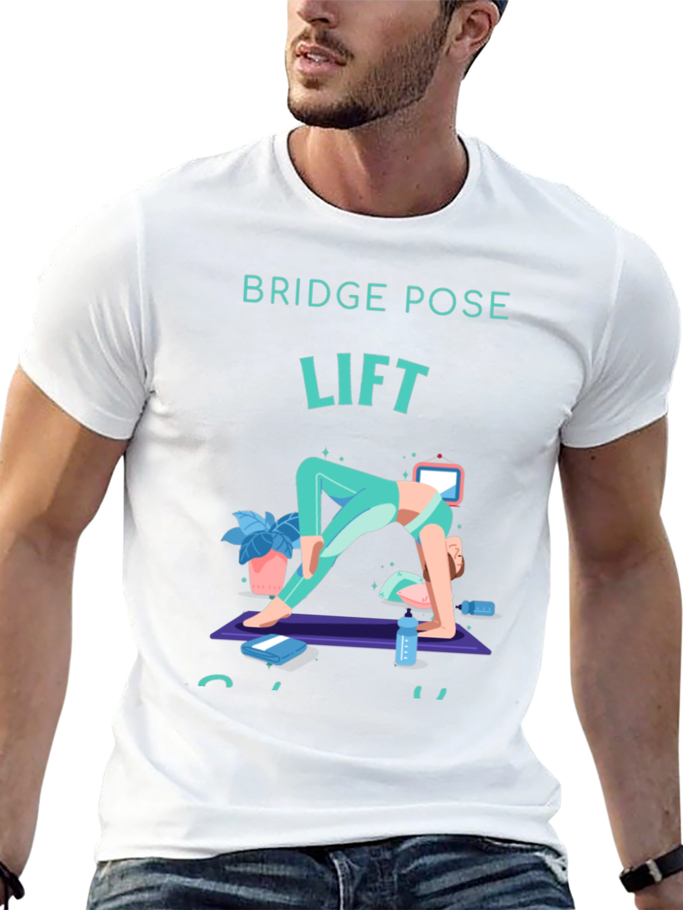 Bridge Pose Lift Yoga T-Shirt