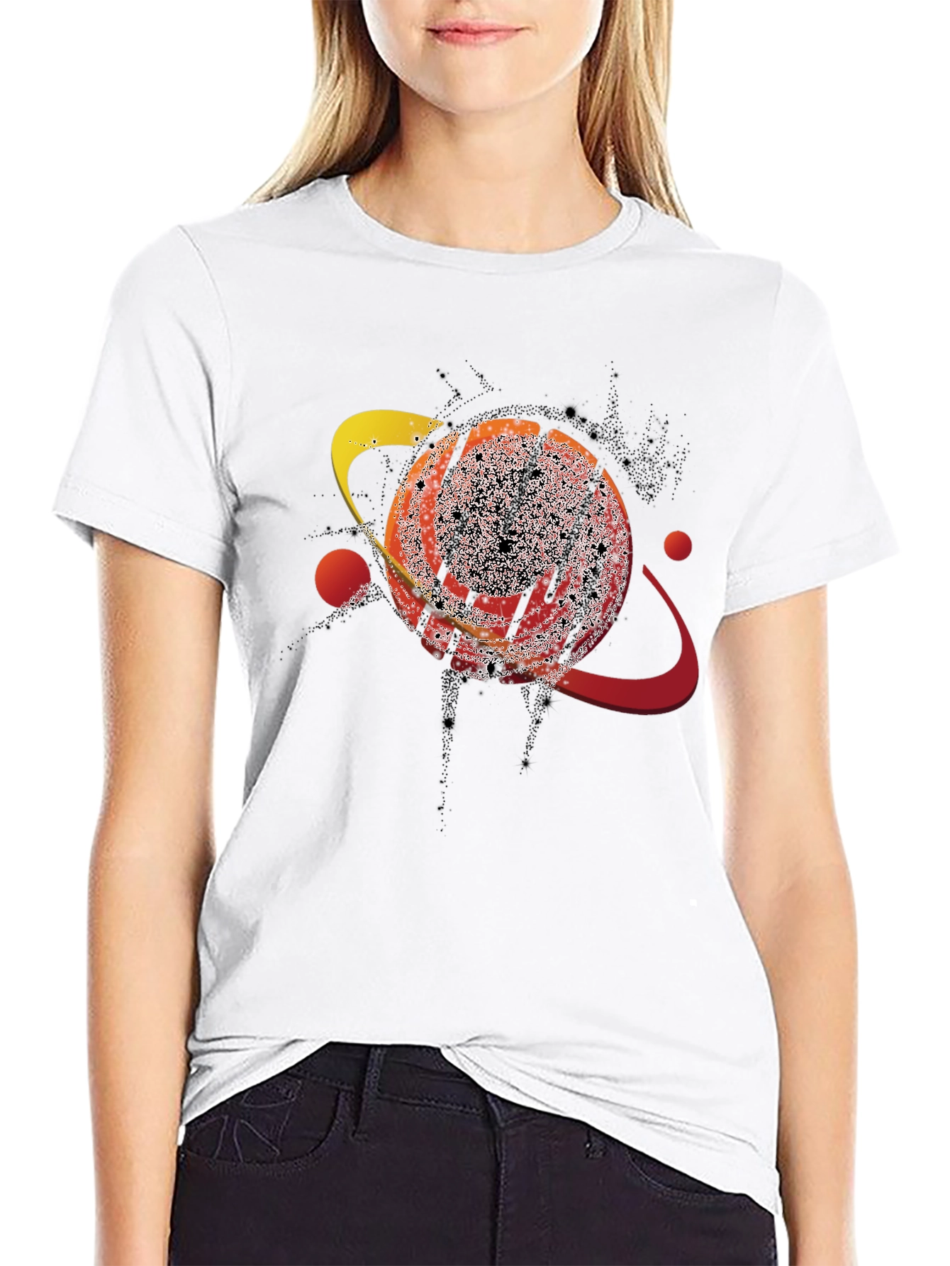 Cosmic Saturn Graphic T-Shirt