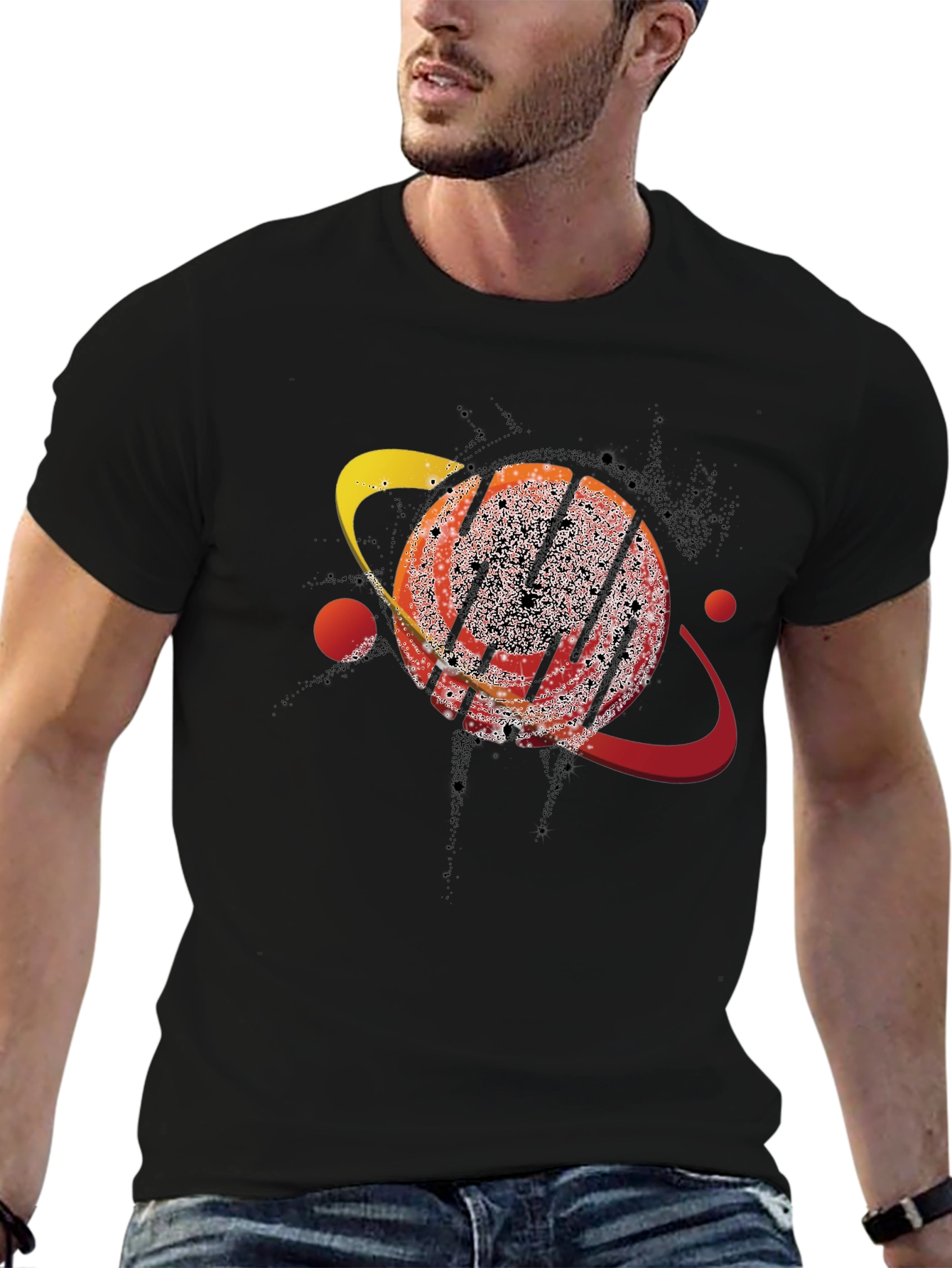 Cosmic Saturn Graphic T-Shirt