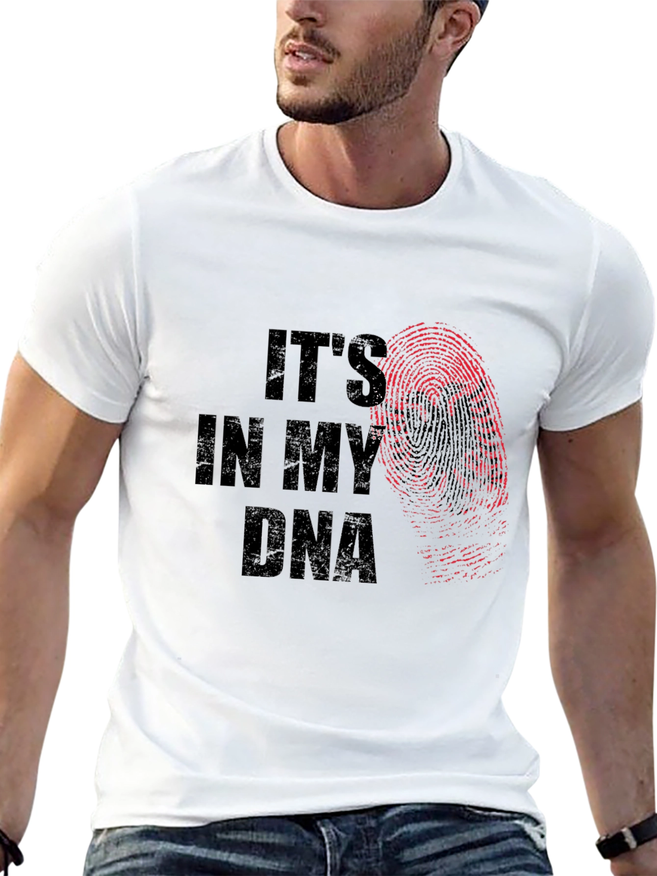 Albania DNA T-Shirt - Unique Fingerprint Design