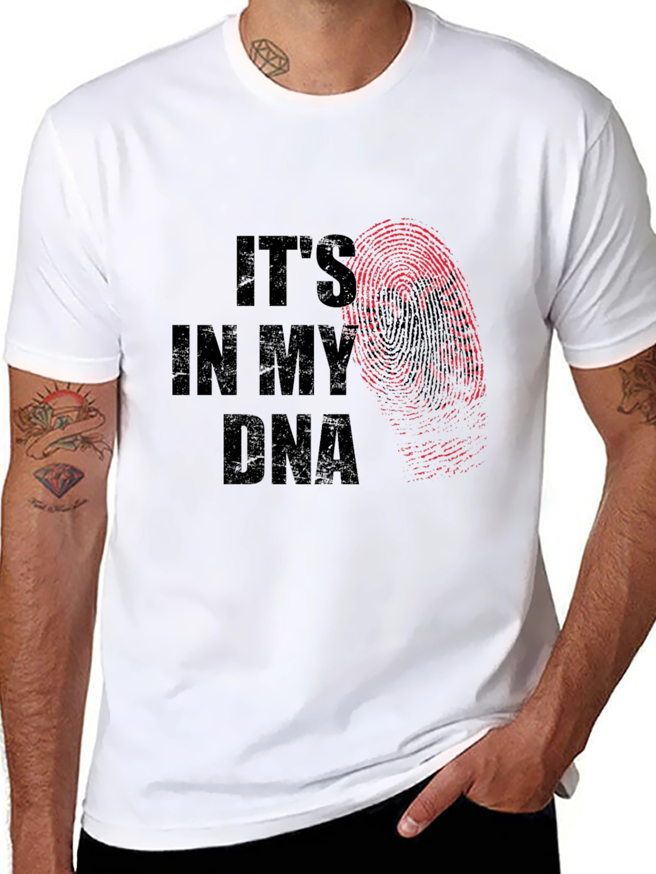 Albania DNA T-Shirt - Unique Fingerprint Design