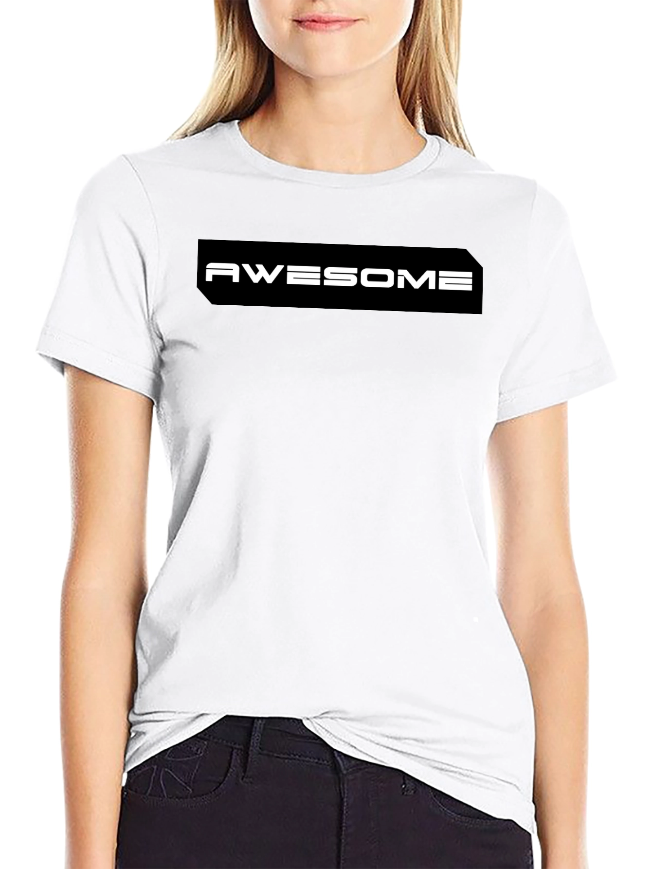 Awesome Graphic Print Black T-Shirt