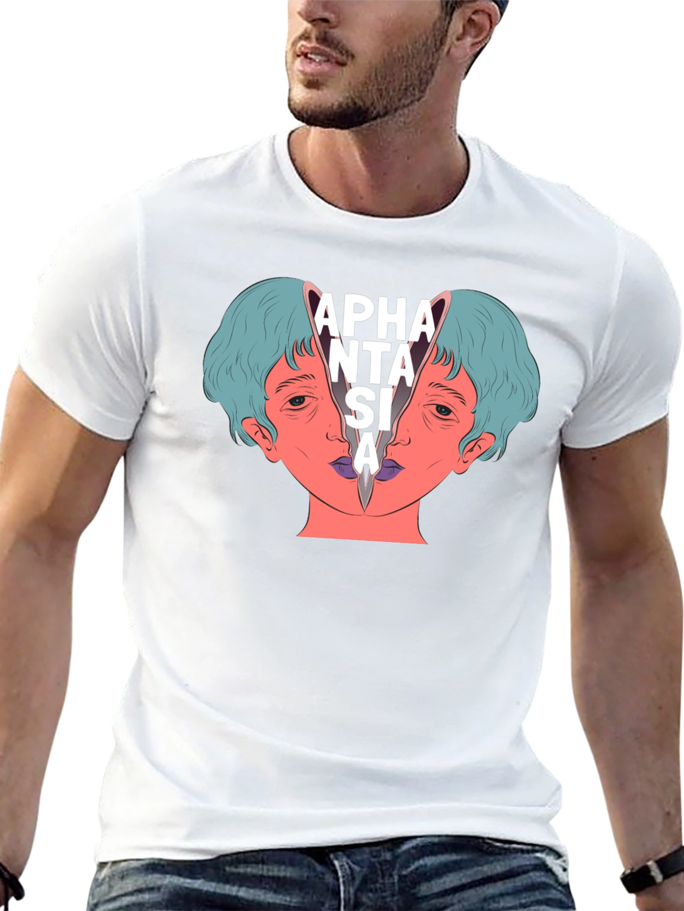 Aphantasia Graphic Tee - Unique Design Black T-Shirt