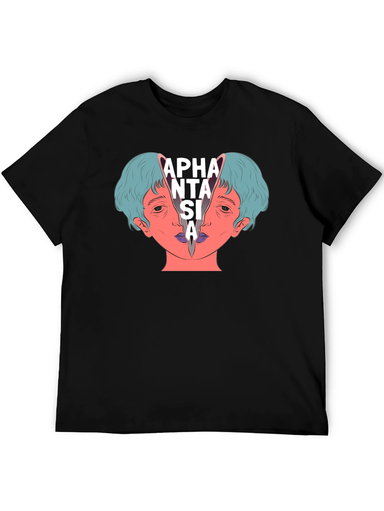 Aphantasia Graphic Tee - Unique Design Black T-Shirt