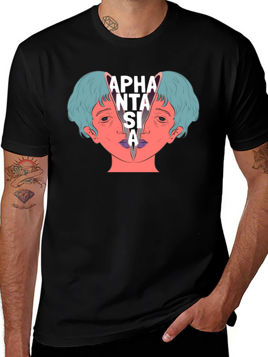 Aphantasia Graphic Tee - Unique Design Black T-Shirt