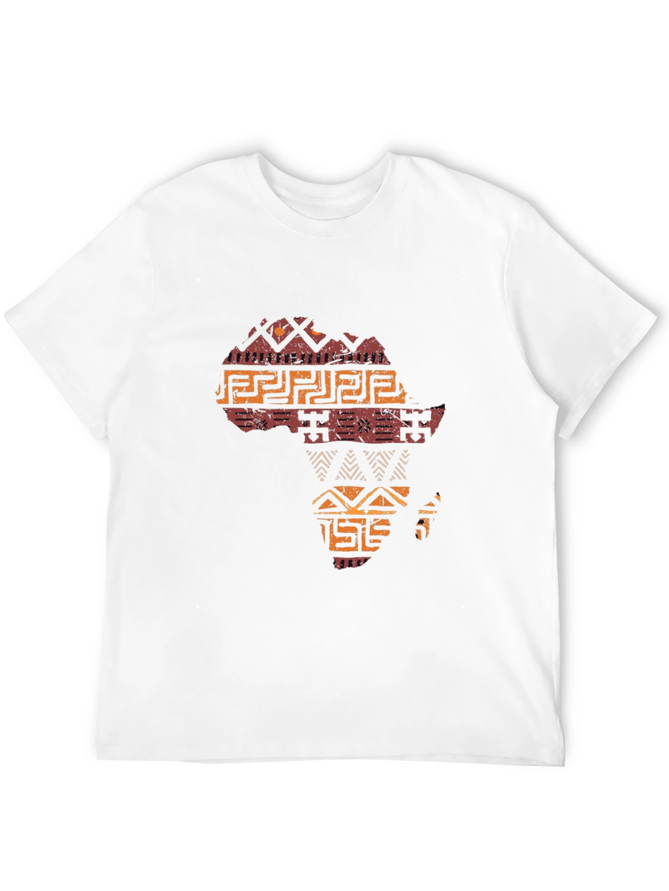 African Tribal Art Mens Black T-Shirt