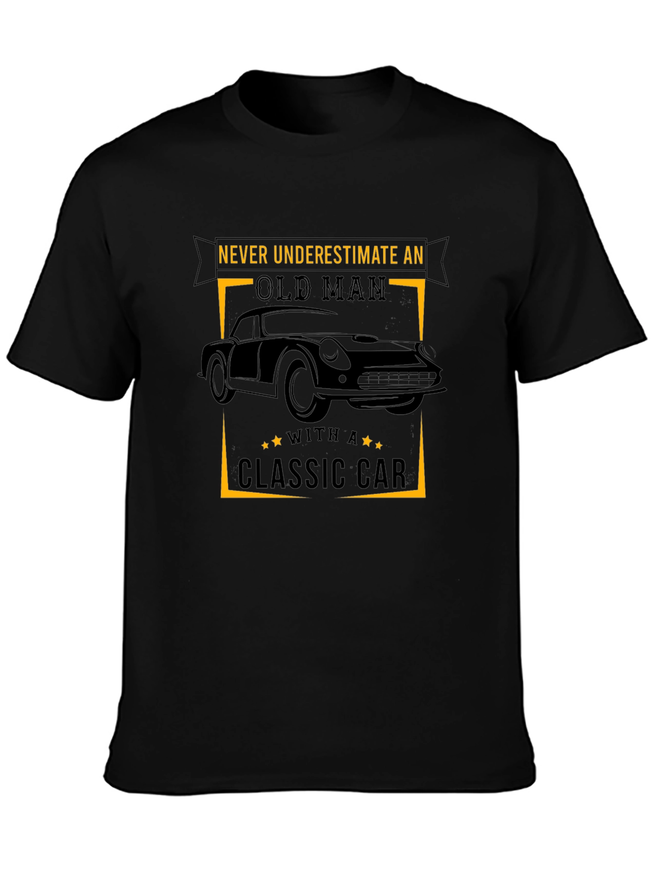 Classic Car Old Man Graphic T-Shirt