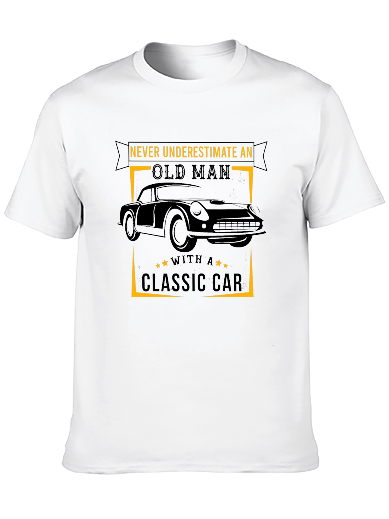 Classic Car Old Man Graphic T-Shirt