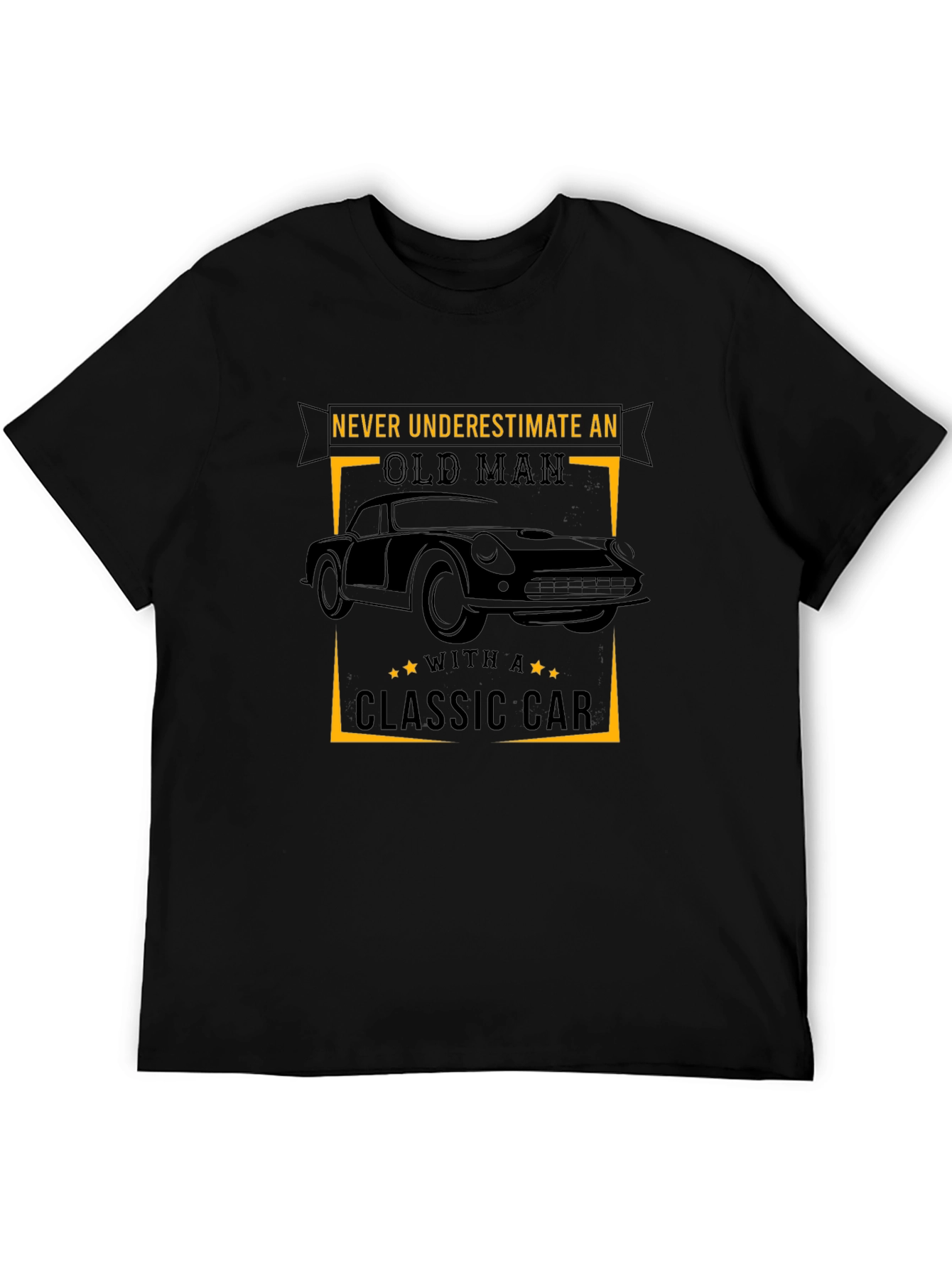 Classic Car Old Man Graphic T-Shirt
