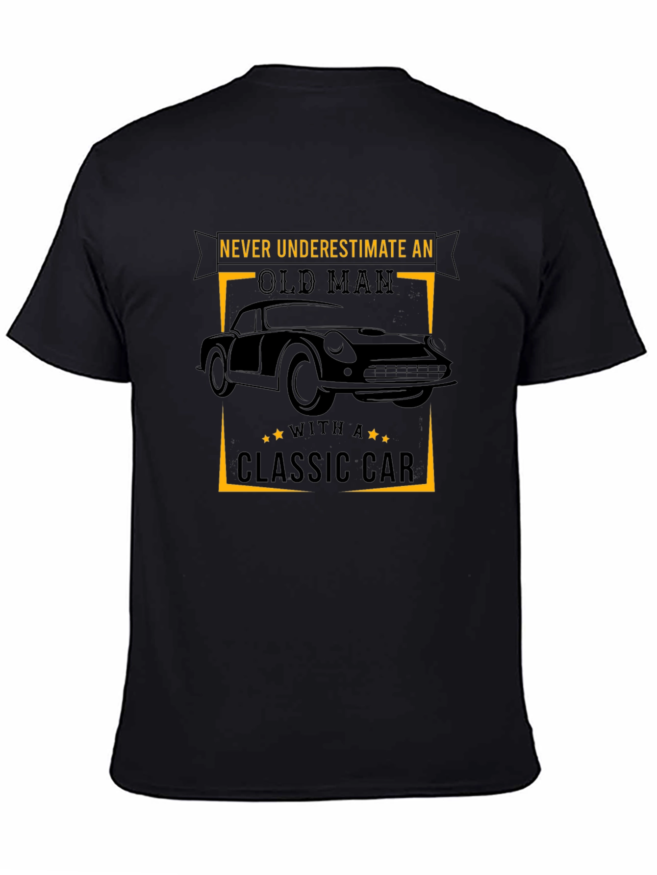 Classic Car Old Man Graphic T-Shirt