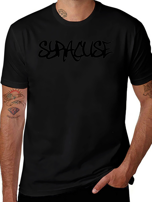 Syracuse Black Graphic Tee Casual Style