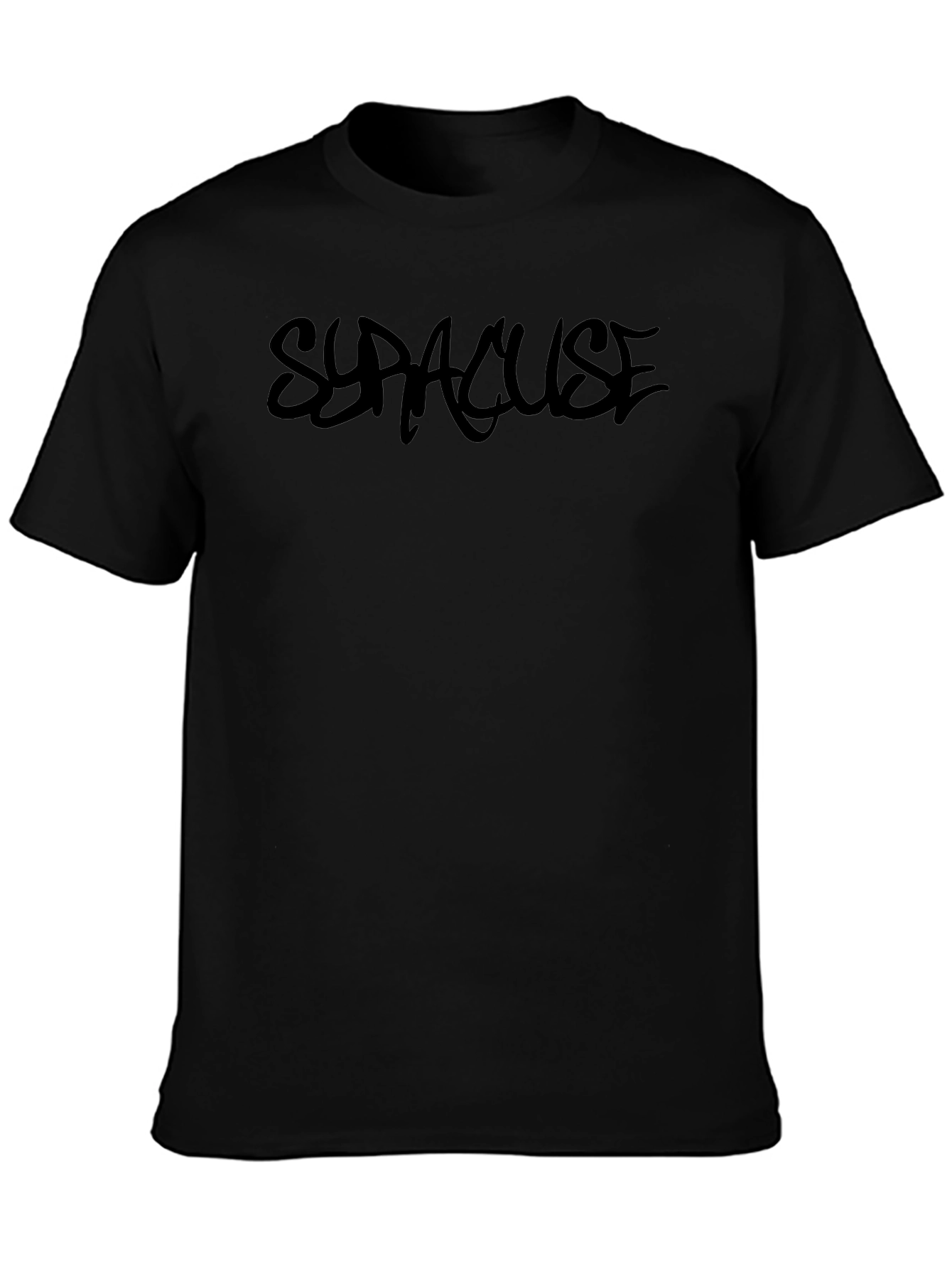 Syracuse Black Graphic Tee Casual Style