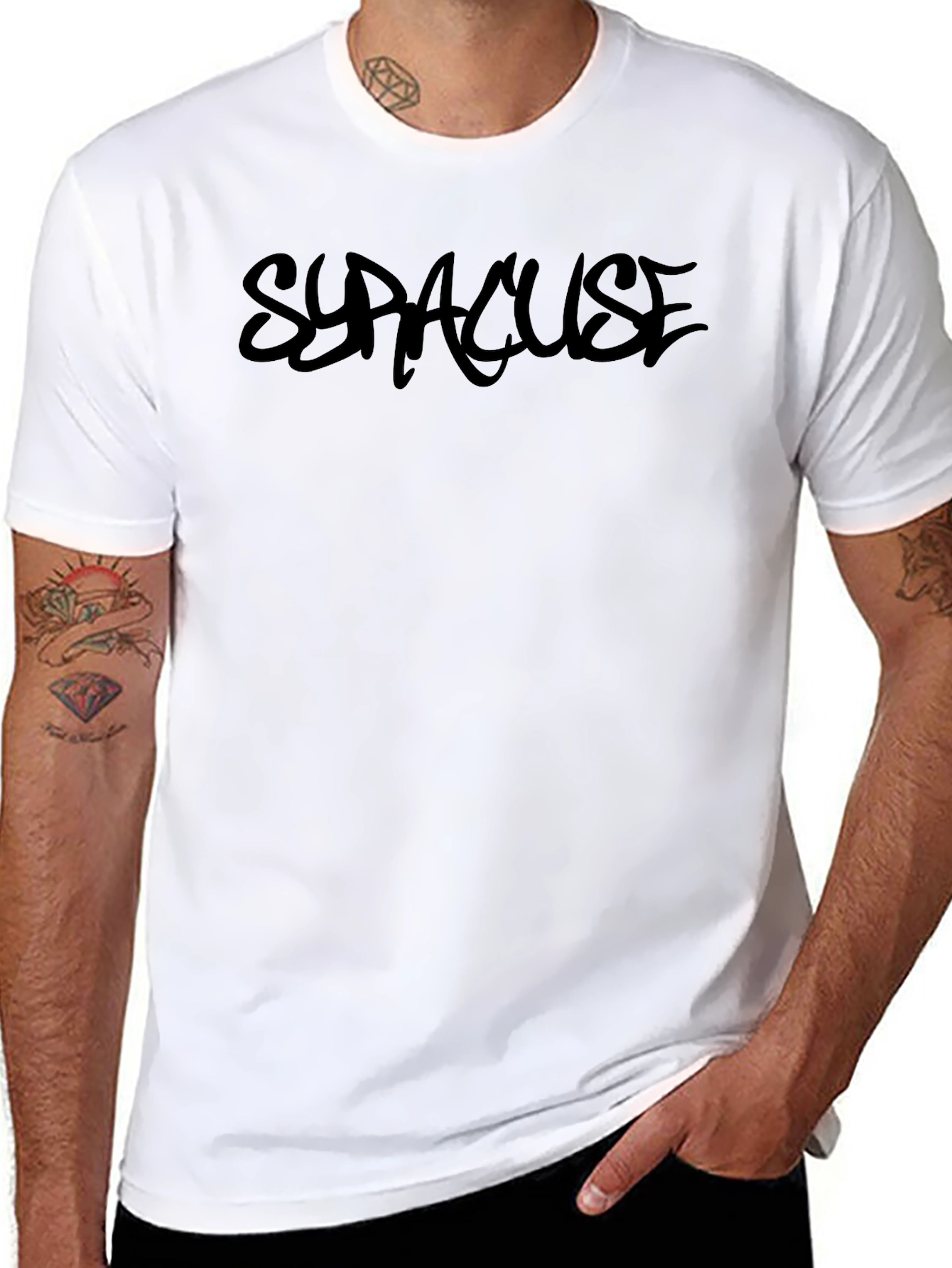 Syracuse Black Graphic Tee Casual Style