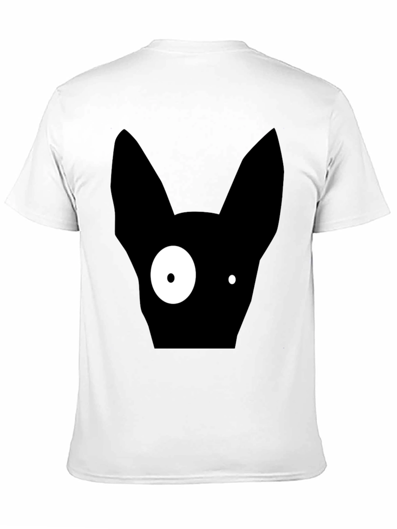 Abstract One-Eyed Cat Graphic T-Shirt