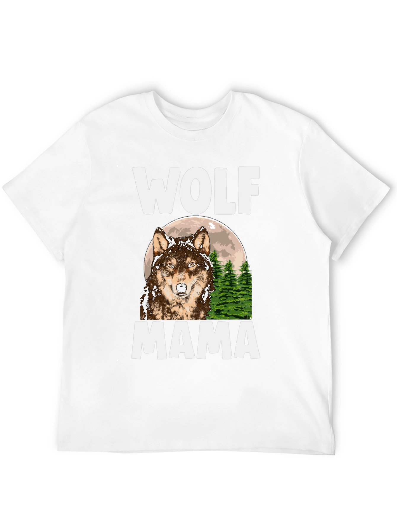 Wolf Mama Graphic Tee - Black Cotton Comfort