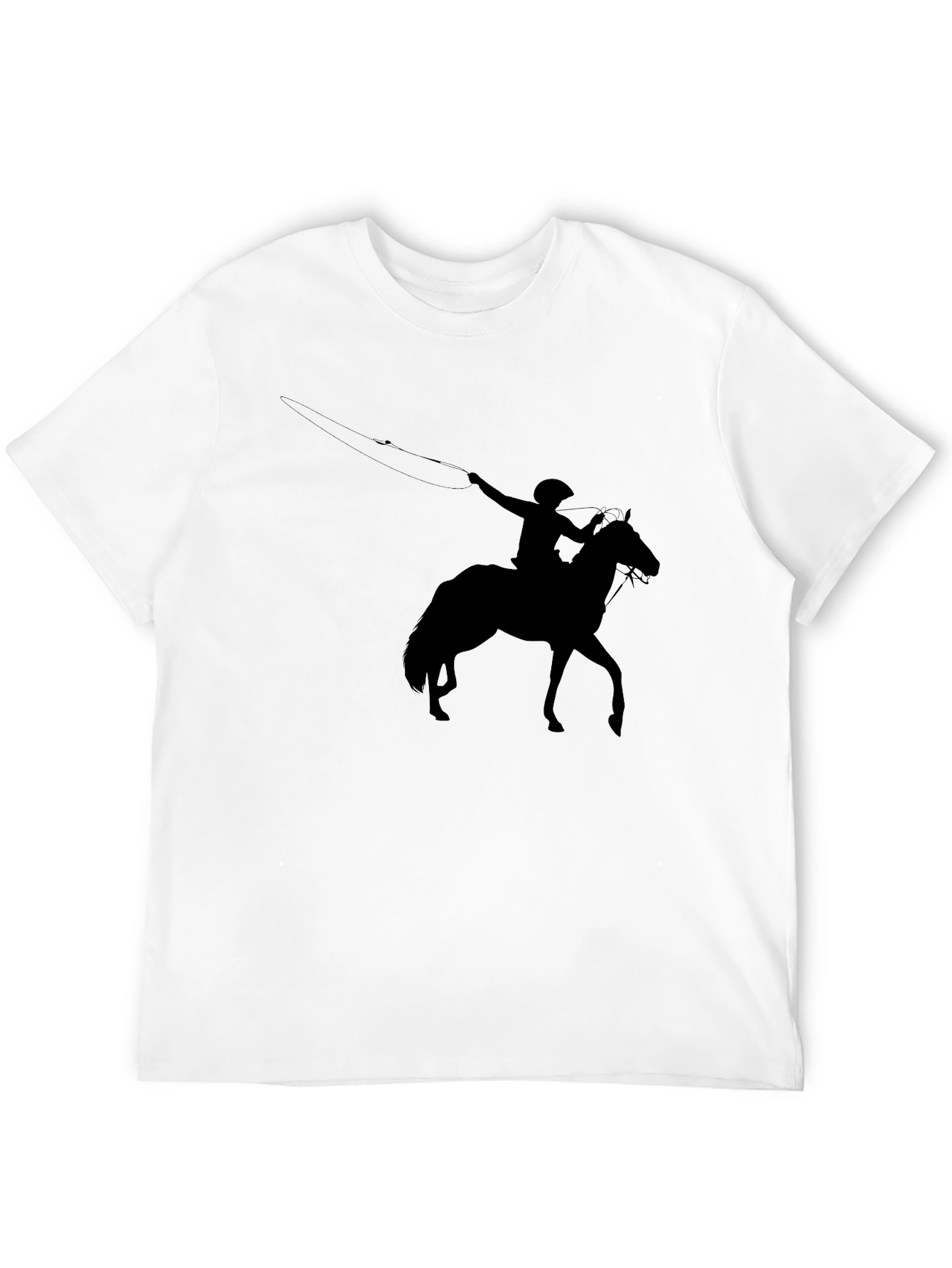 Roping Cowboy Graphic T-Shirt - Black