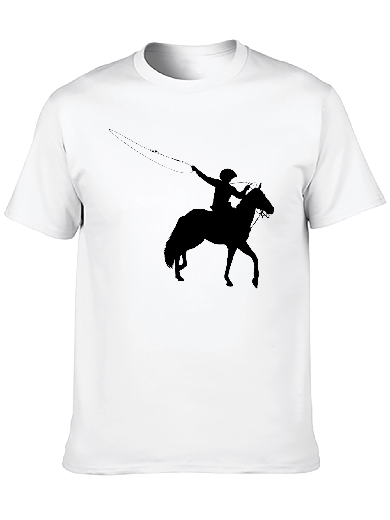Roping Cowboy Graphic T-Shirt - Black