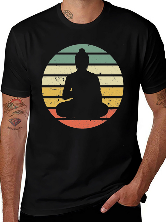 Retro Buddha Graphic Tee - Relaxed Fit