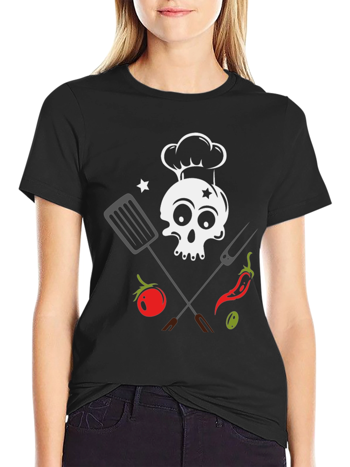 Skull Chef BBQ T-Shirt - Grill Master