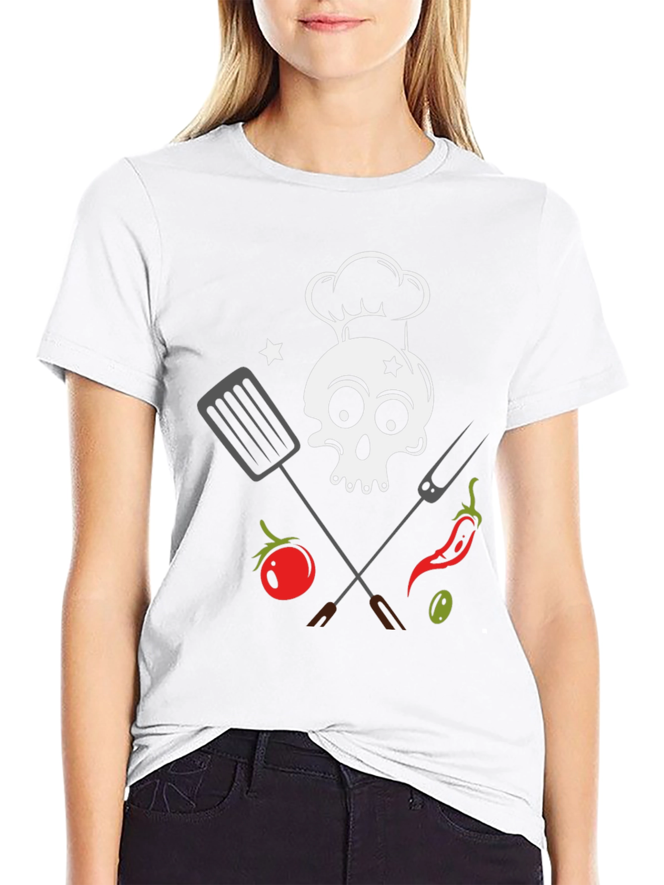 Skull Chef BBQ T-Shirt - Grill Master