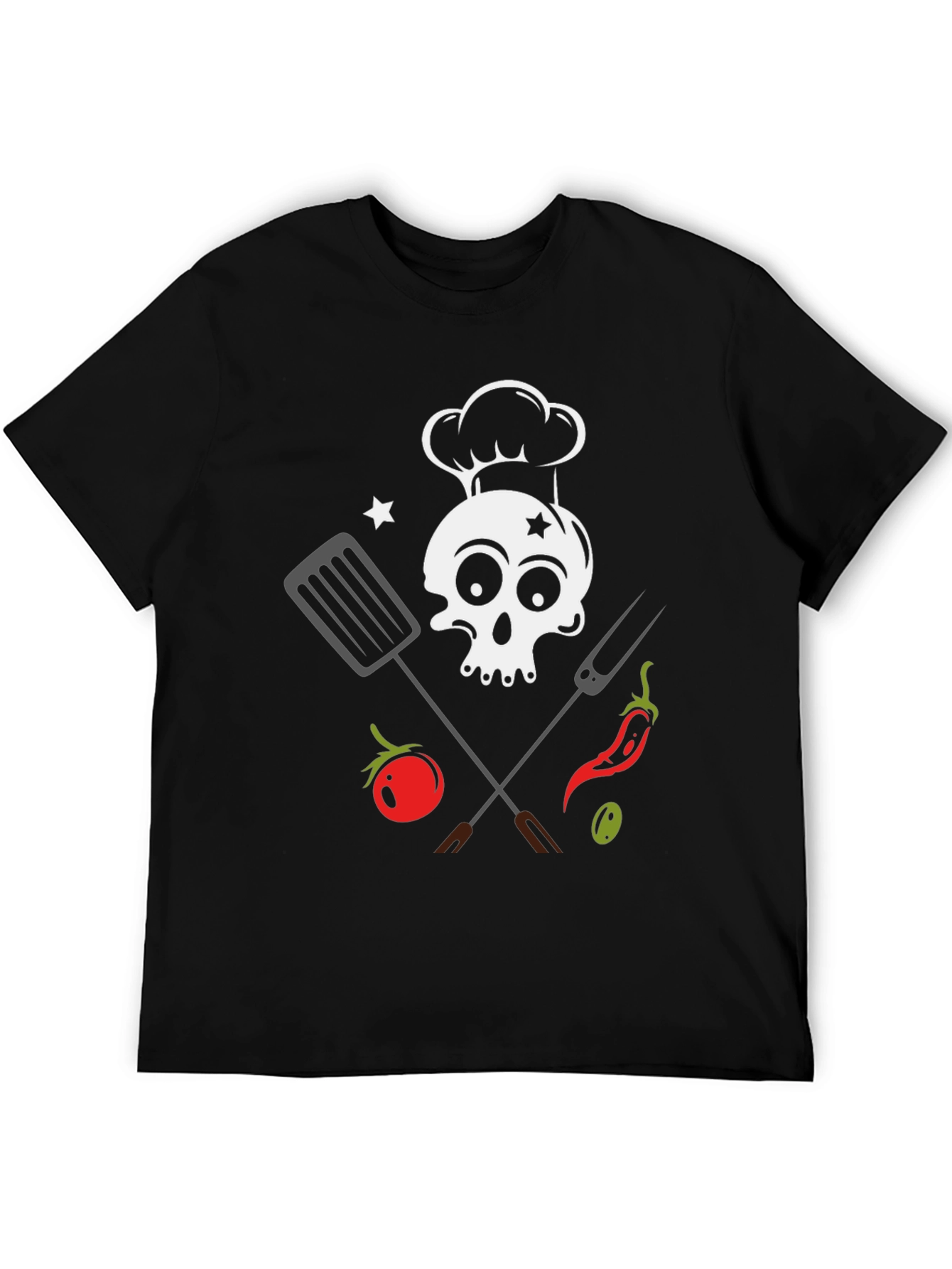 Skull Chef BBQ T-Shirt - Grill Master
