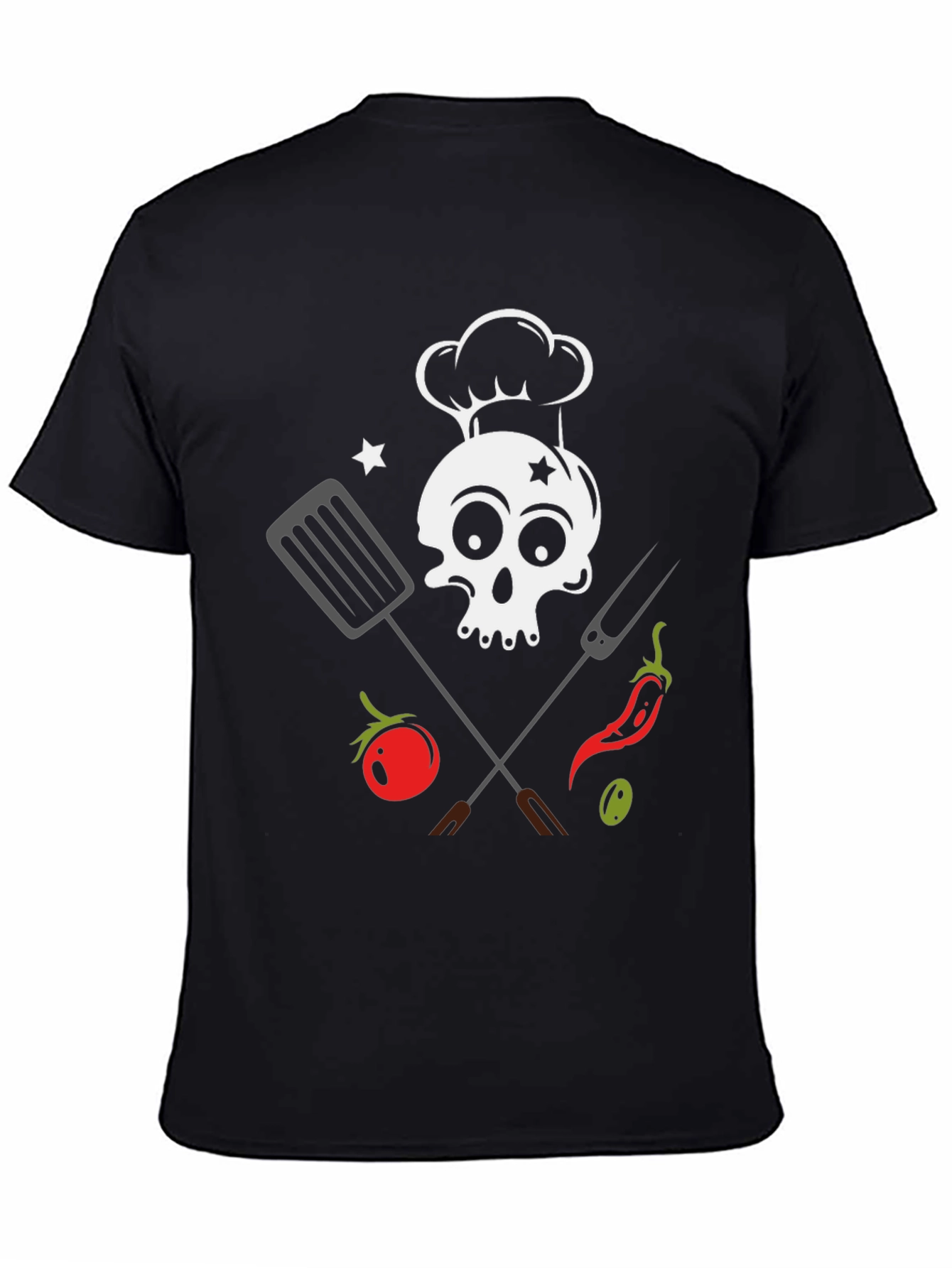 Skull Chef BBQ T-Shirt - Grill Master