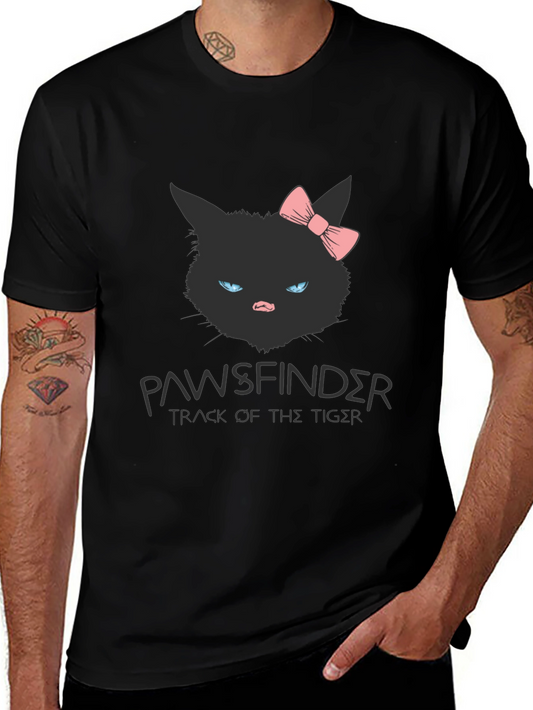 Pawsfinder Black Cat Graphic T-Shirt