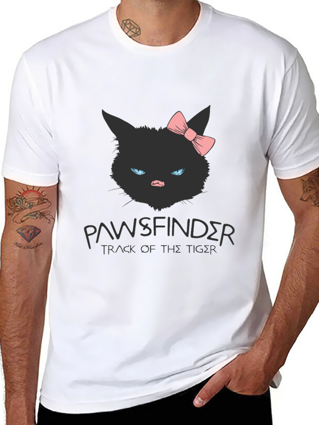 Pawsfinder Black Cat Graphic T-Shirt