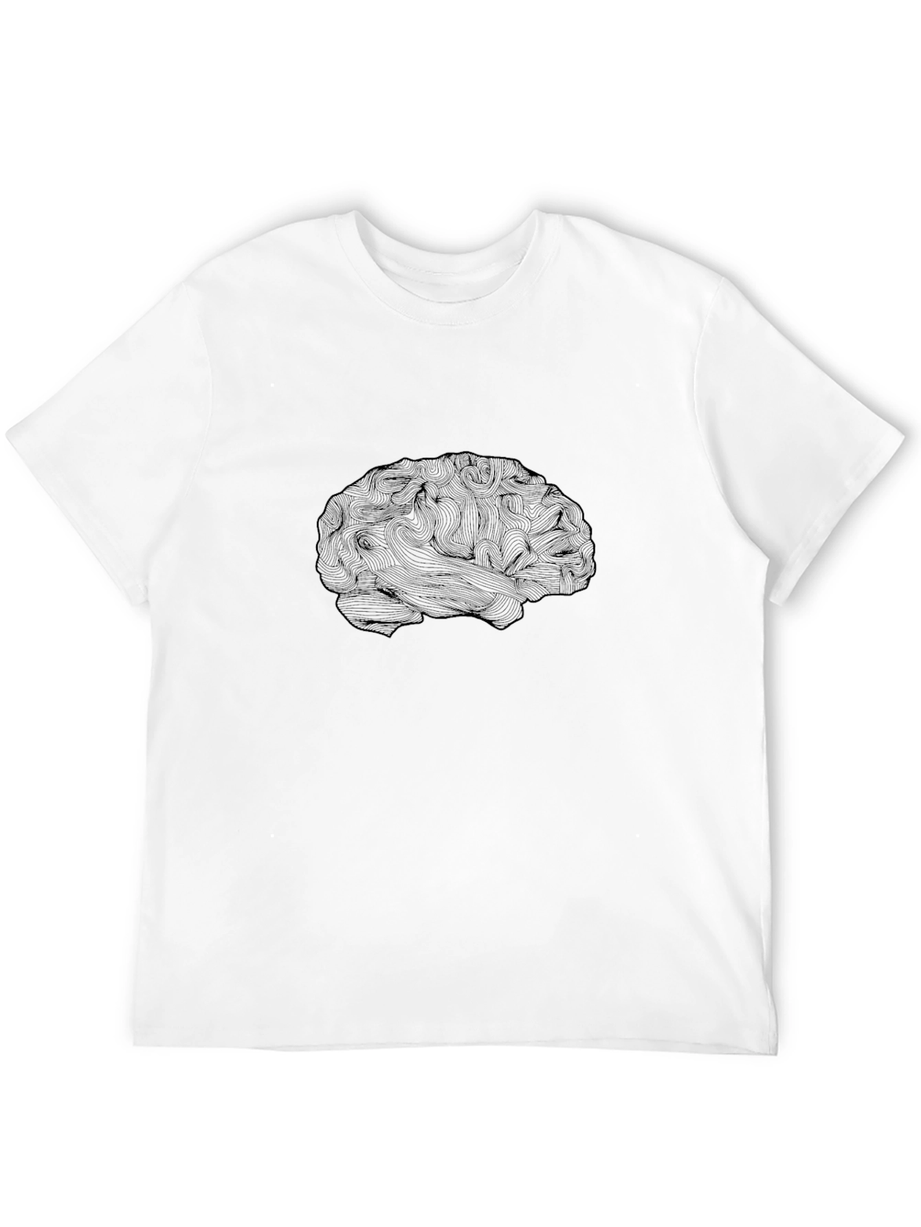 Brain Graphic Tee - Black Cotton Blend