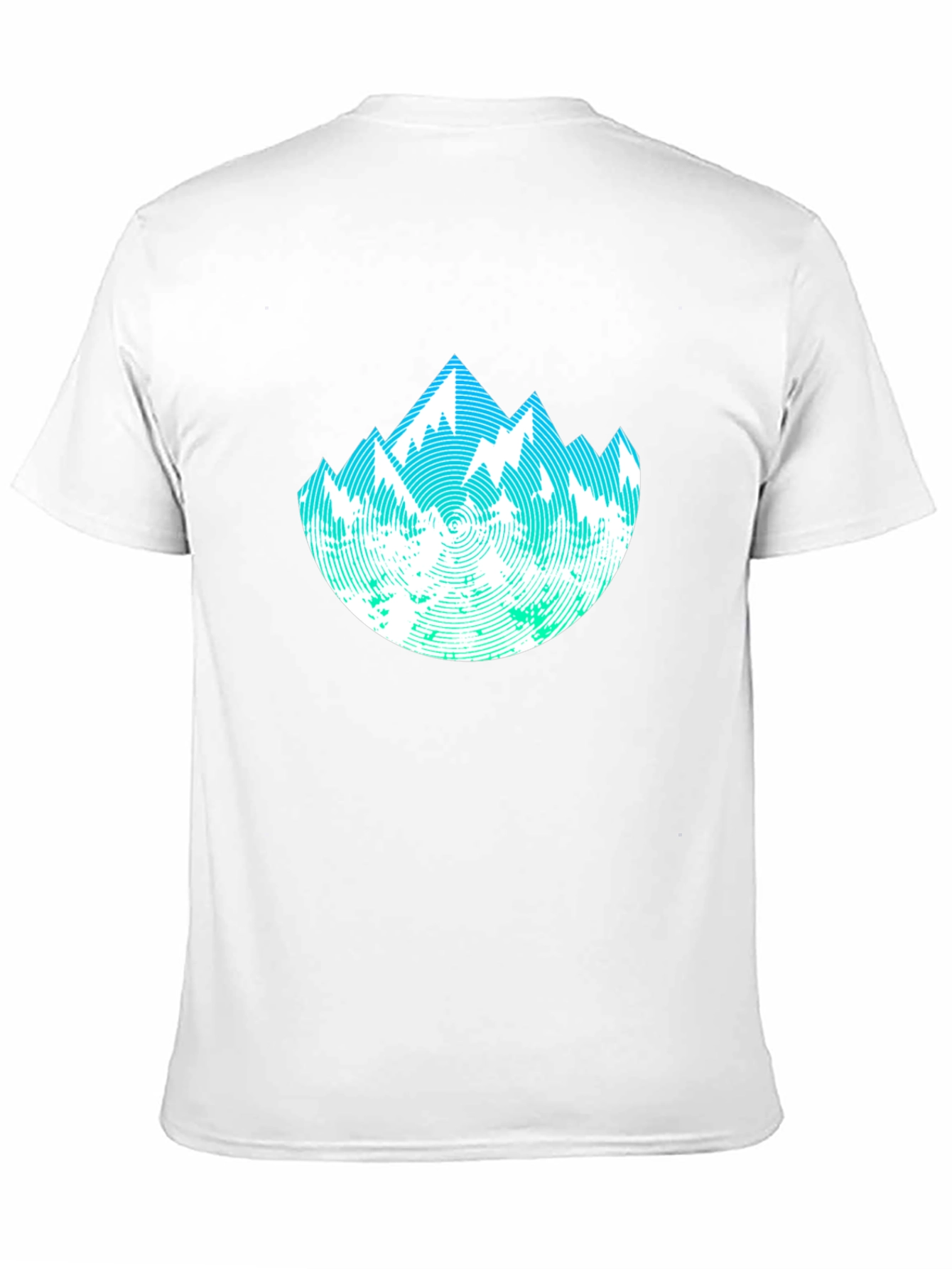 Abstract Mountain Graphic Tee - Black
