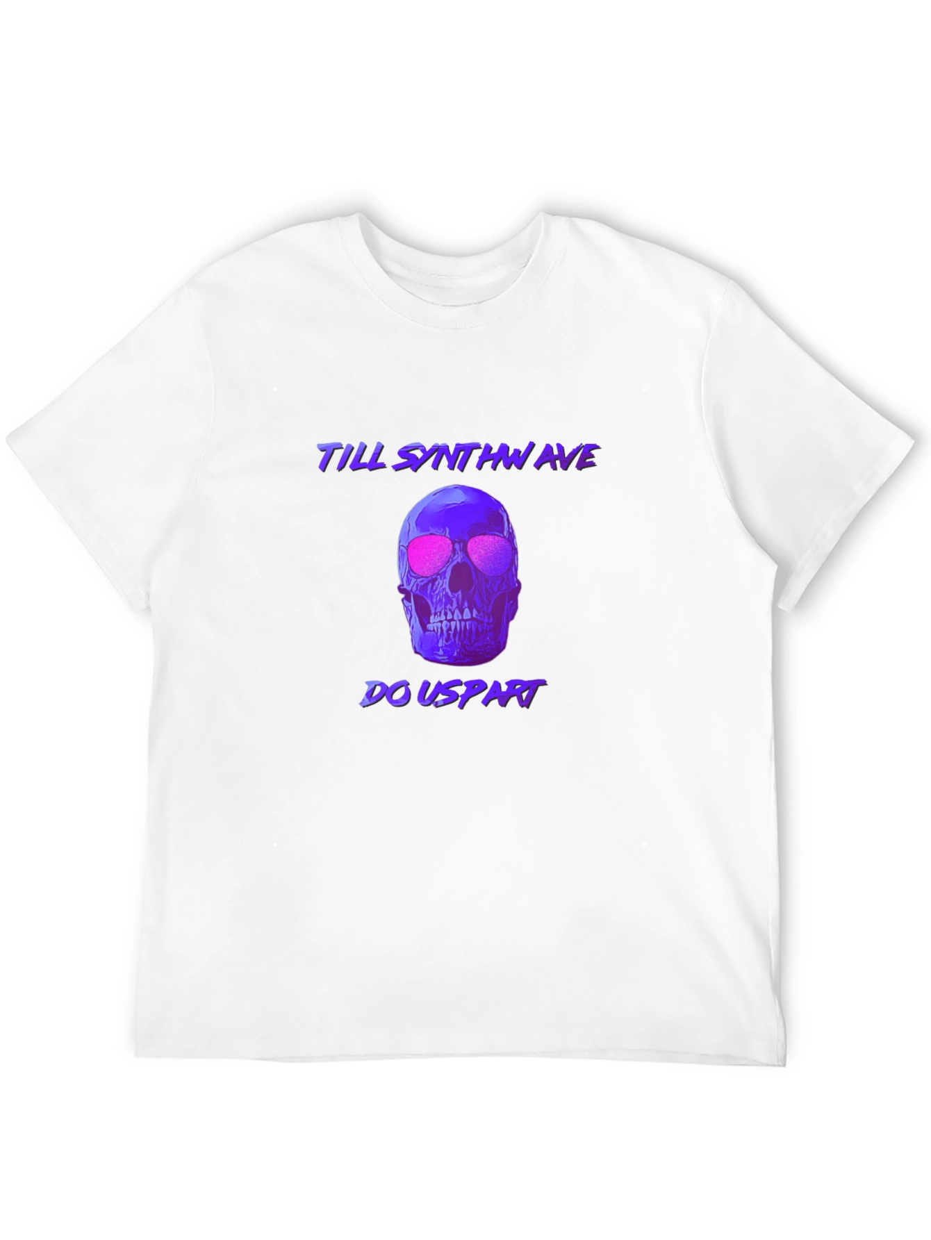 Synthwave Skull T-Shirt - Till Synthwave Do Us Part