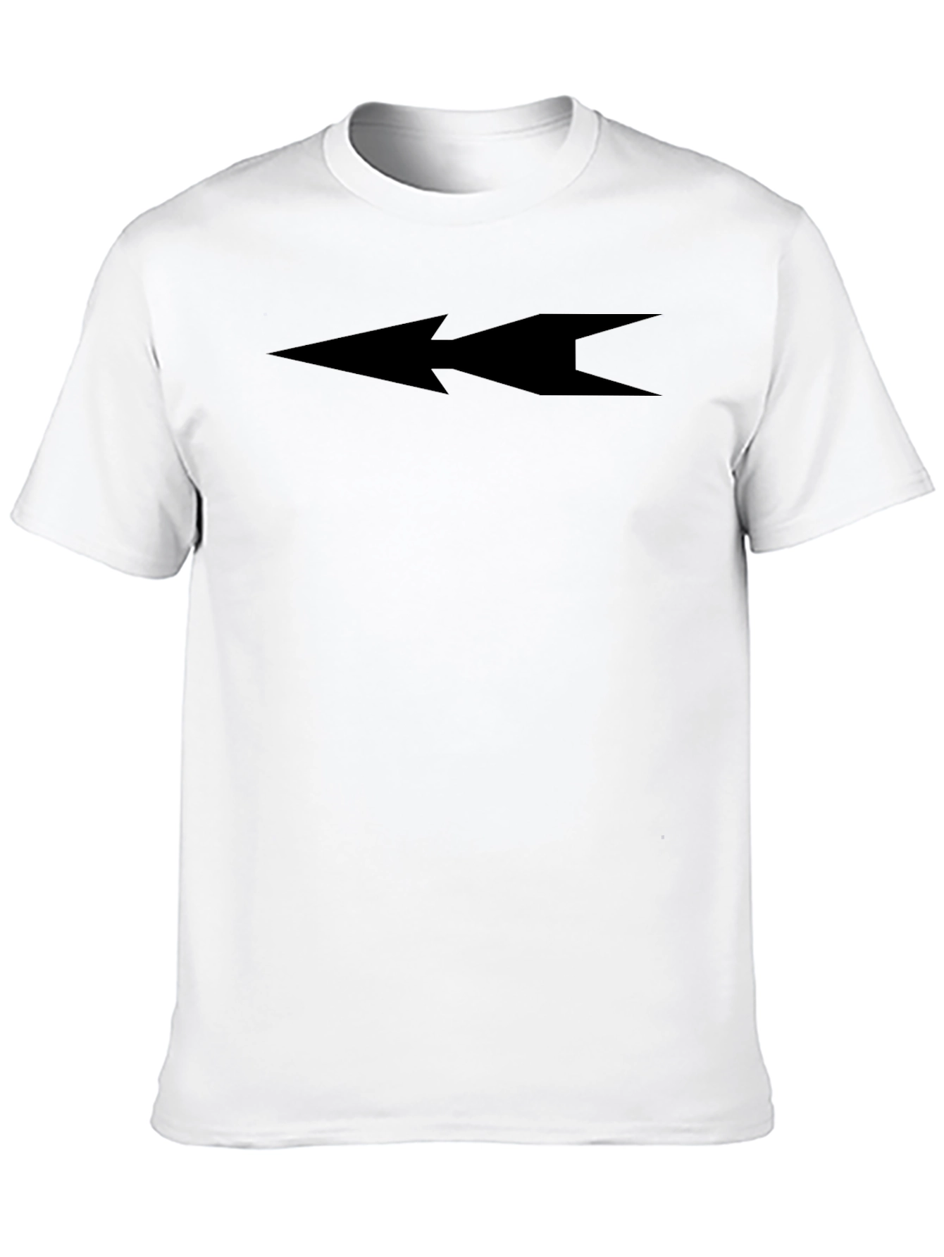 Sleek Black Graphic Tee - Double Arrow Design