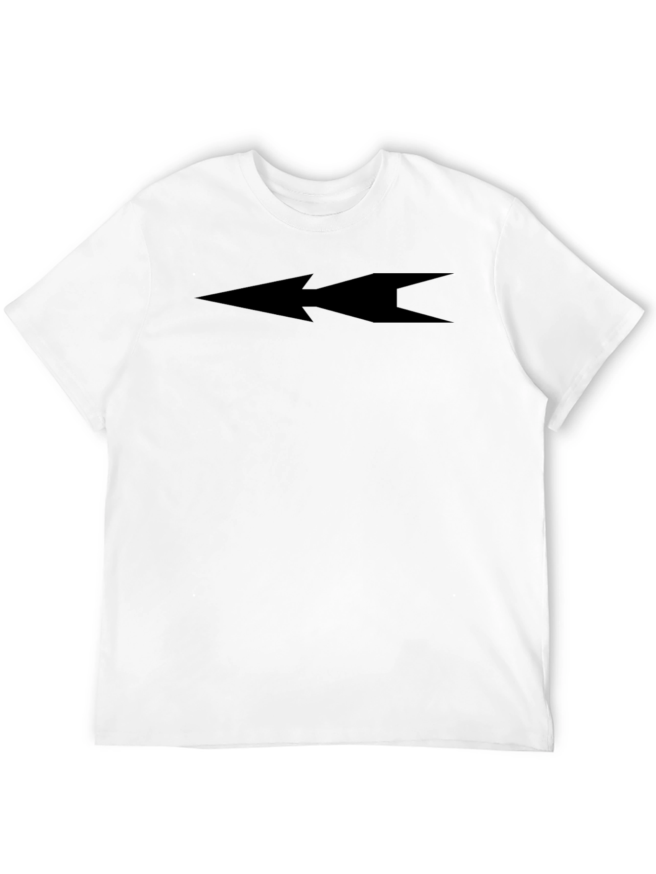 Sleek Black Graphic Tee - Double Arrow Design