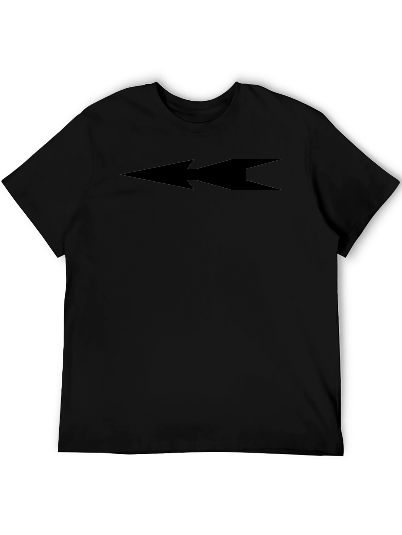 Sleek Black Graphic Tee - Double Arrow Design