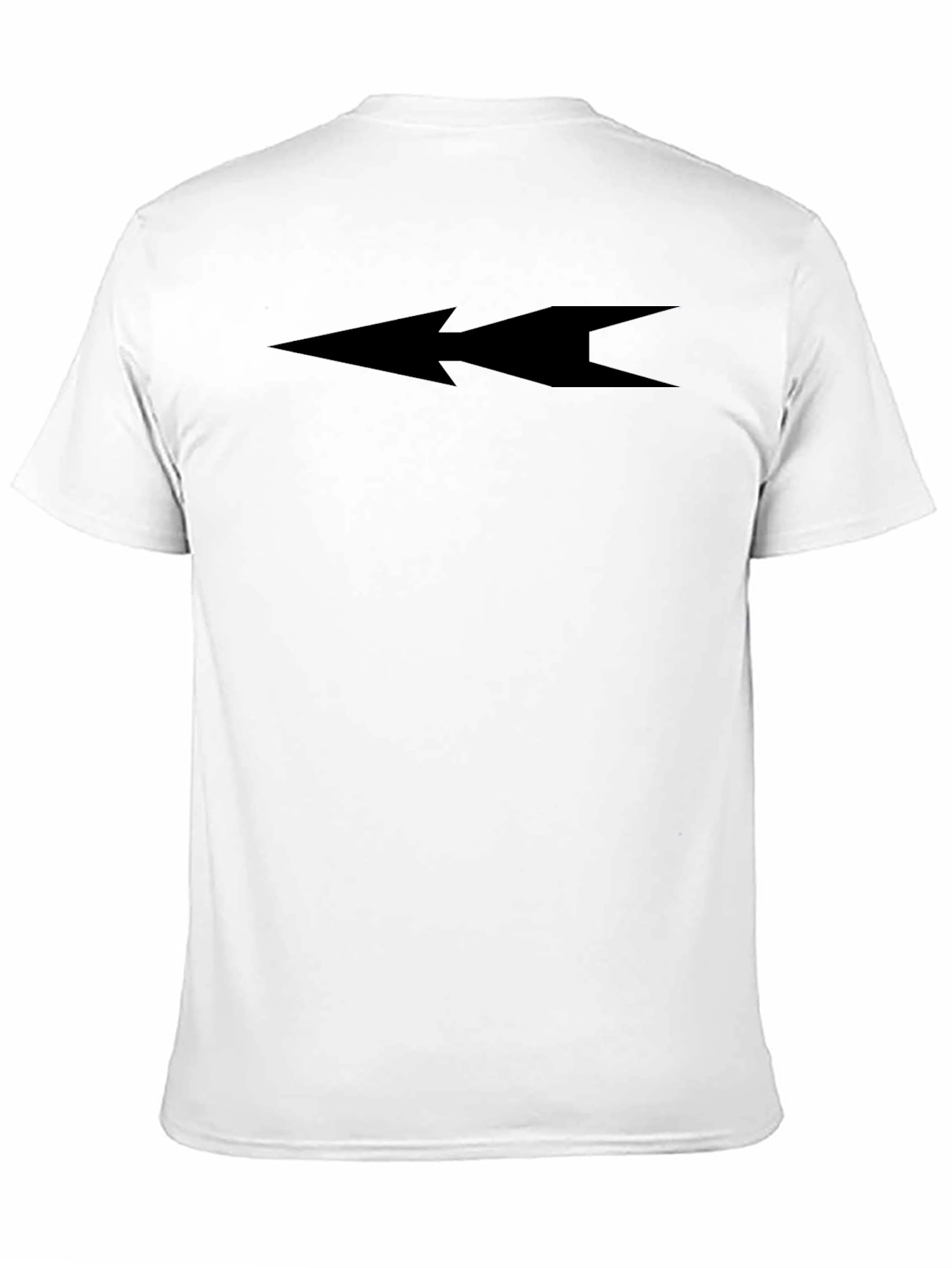 Sleek Black Graphic Tee - Double Arrow Design